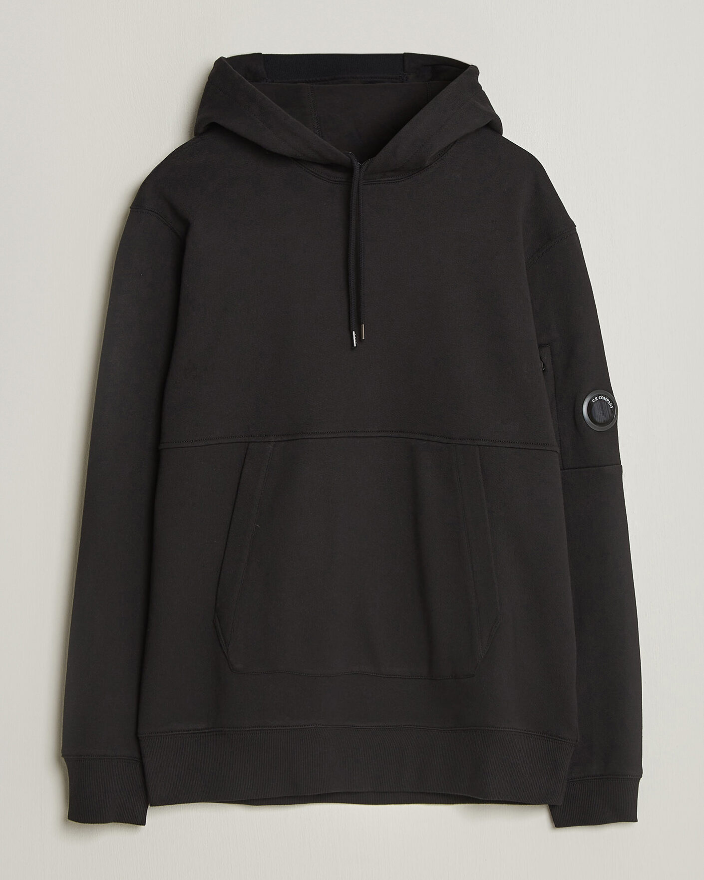 Herre | Gensere | C.P. Company | Diagonal Raised Fleece Lens Hood Black