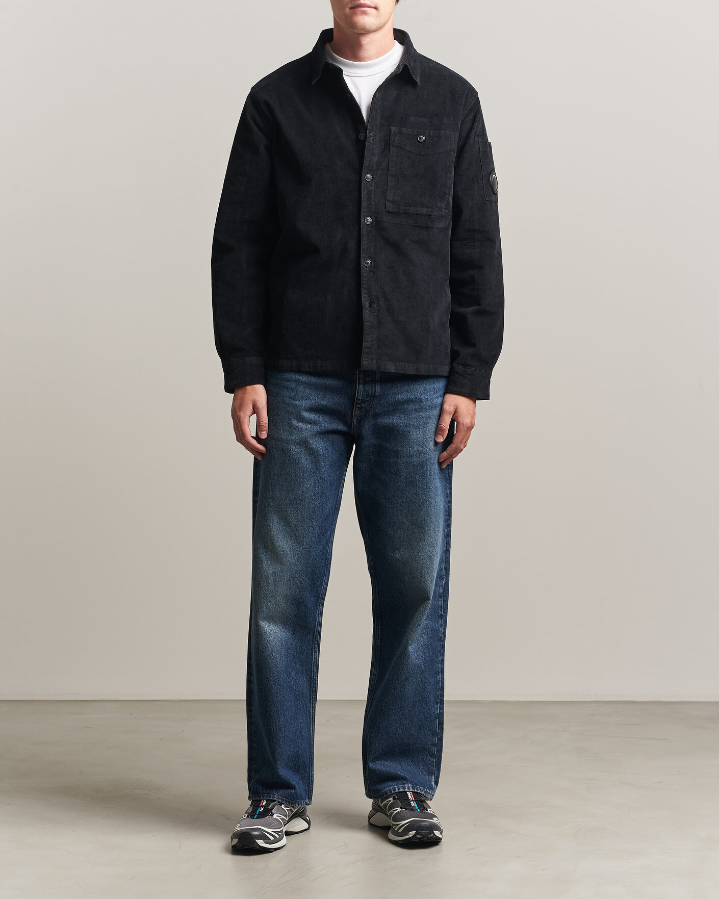 Herre | Skjorter | C.P. Company | Corduroy Lens Overshirt Black