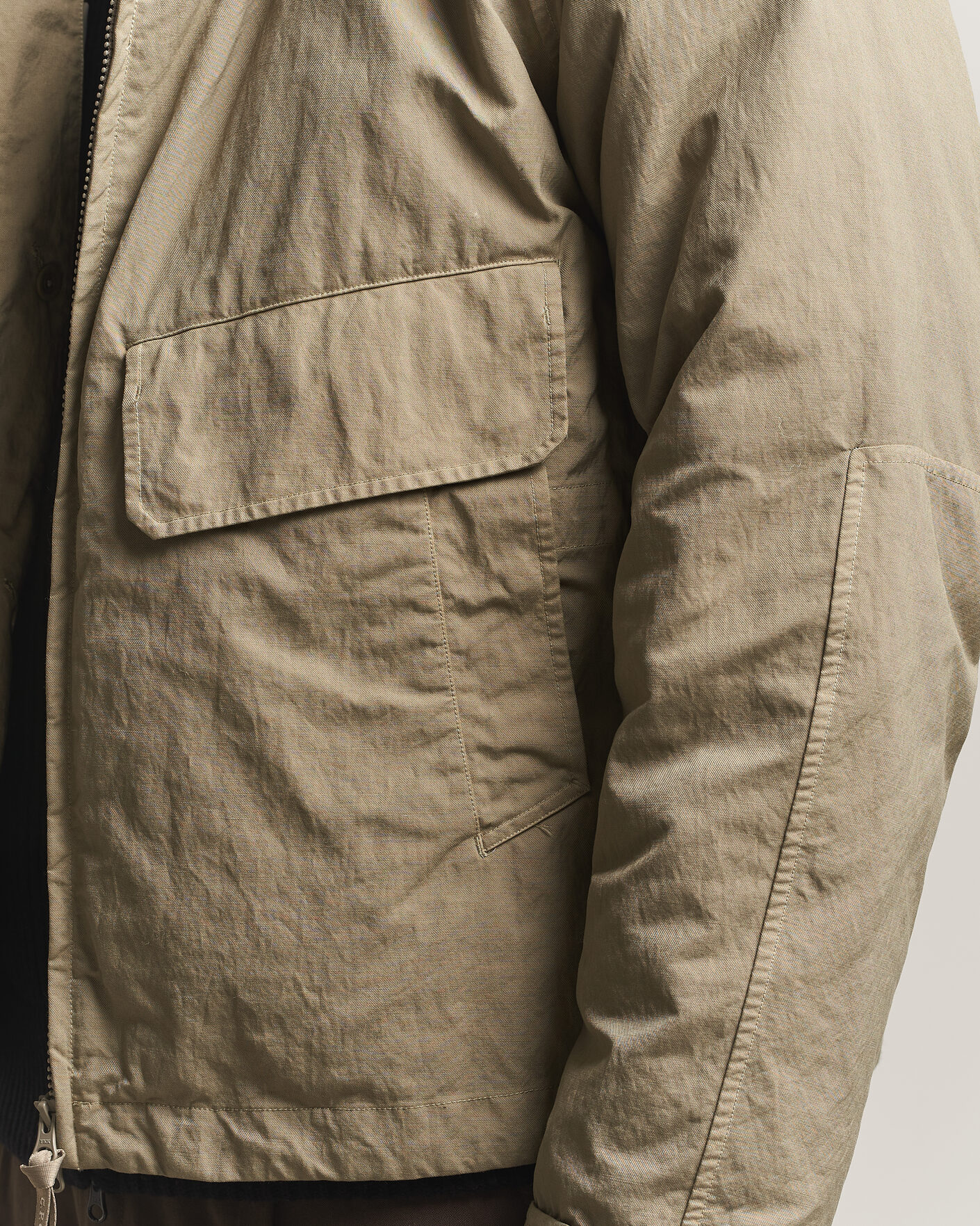 Herre | Jakker | C.P. Company | Heavy Nylon Twill Down Padded Jacket Light Grey