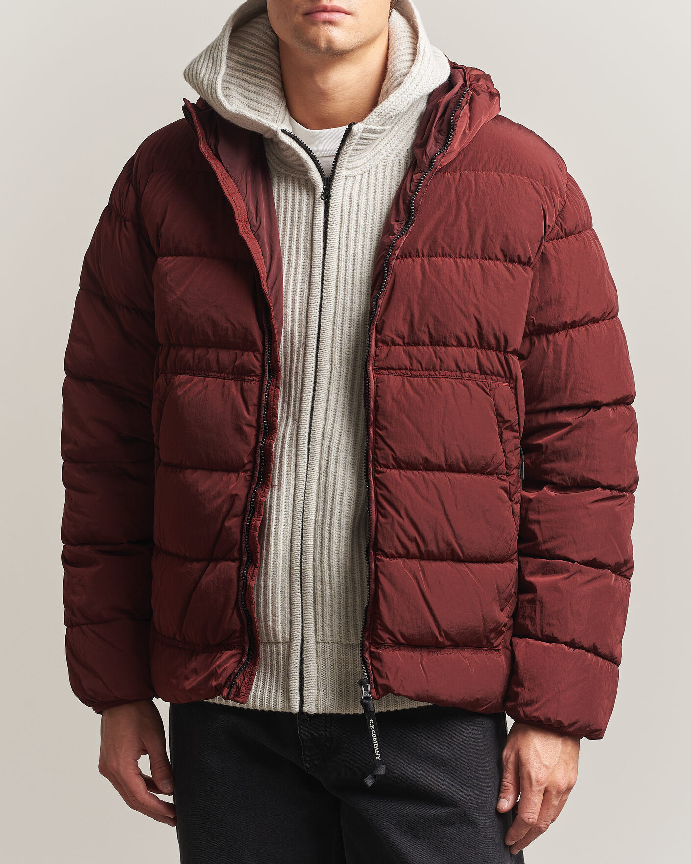 Herre | Jakker | C.P. Company | Chrome-R Goggle Down Jacket Burgundy