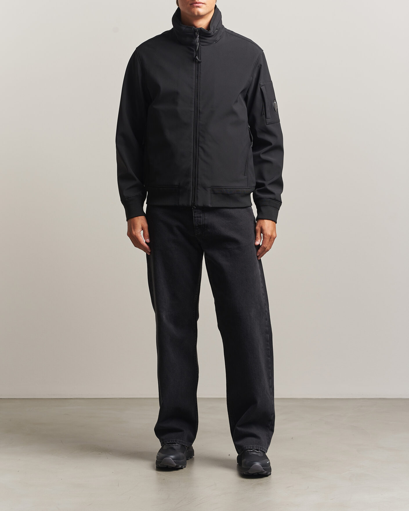 Herre | Jakker | C.P. Company | CP Shell Medium Bomber Jacket Black