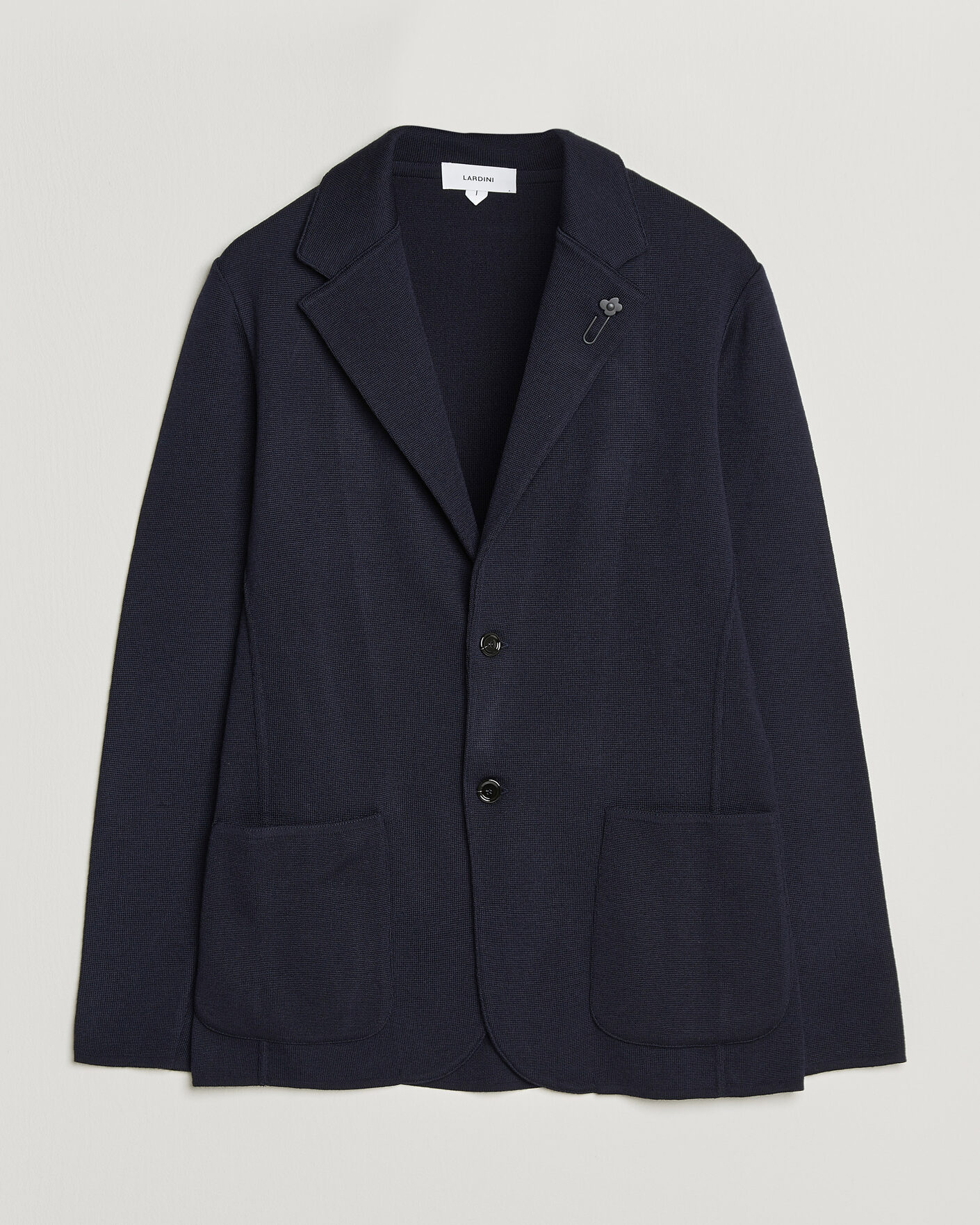 Herre | Dressjakker | Lardini | Knitted Wool Blazer Navy