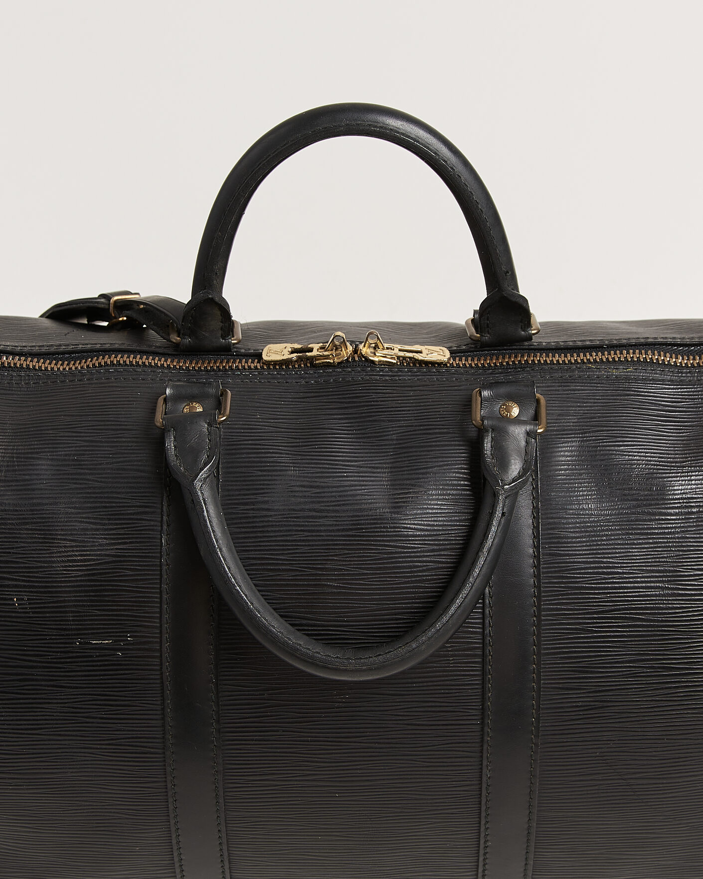 Herre | Louis Vuitton Pre-Owned Keepall 50 Epi Leather Black | Louis Vuitton Pre-Owned | Keepall 50 Epi Leather Black