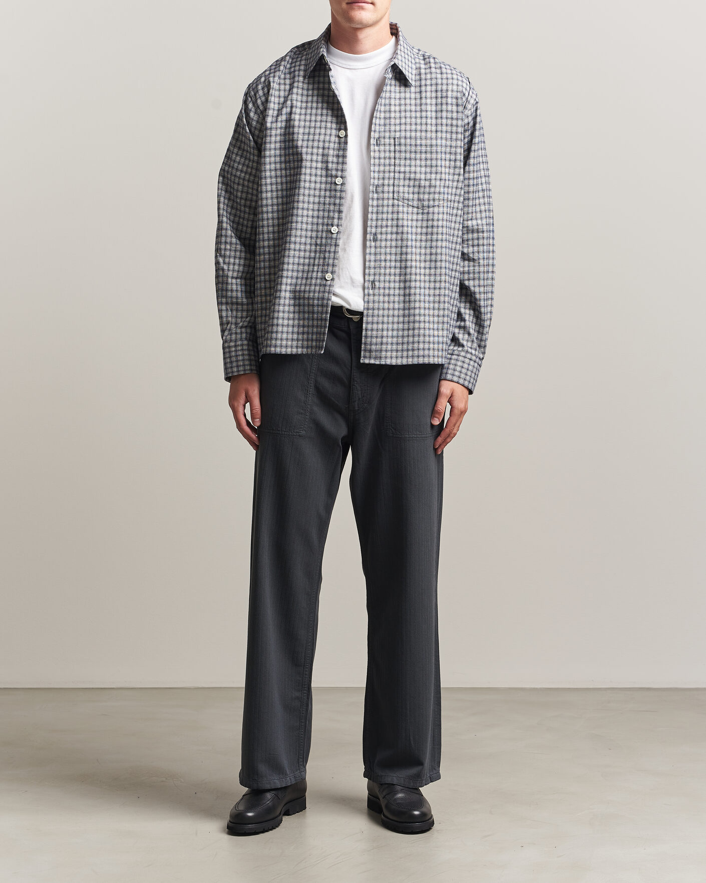 Herre | Bukser | Jeanerica | Genua Worker Chino Chevron Anthracite