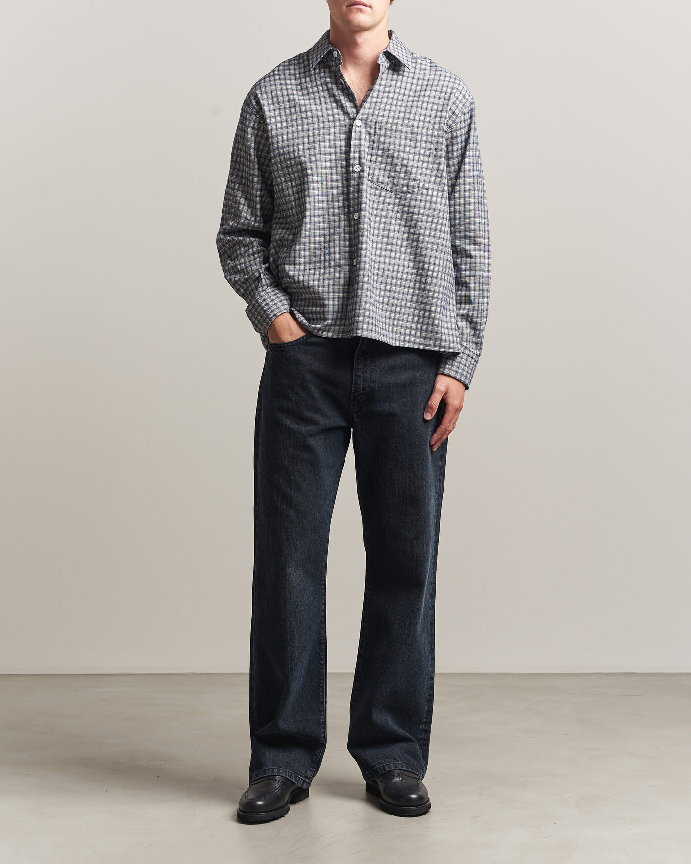 Herre | Skjorter | Jeanerica | Juan Checked Flannel Shirt Blue