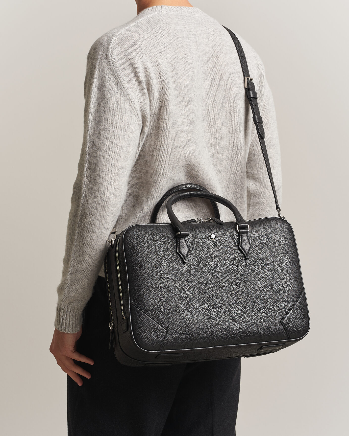 Herre | Vesker | Montblanc | Large Briefcase Grain Leather Black