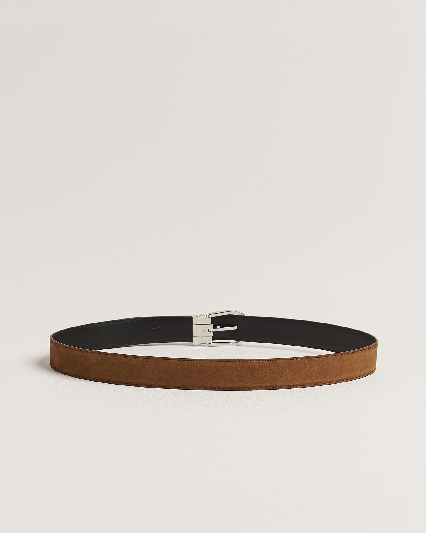 Herre | Belter | Montblanc | 35mm Reversible Suede/Calf Horseshoe Belt Brown/Black