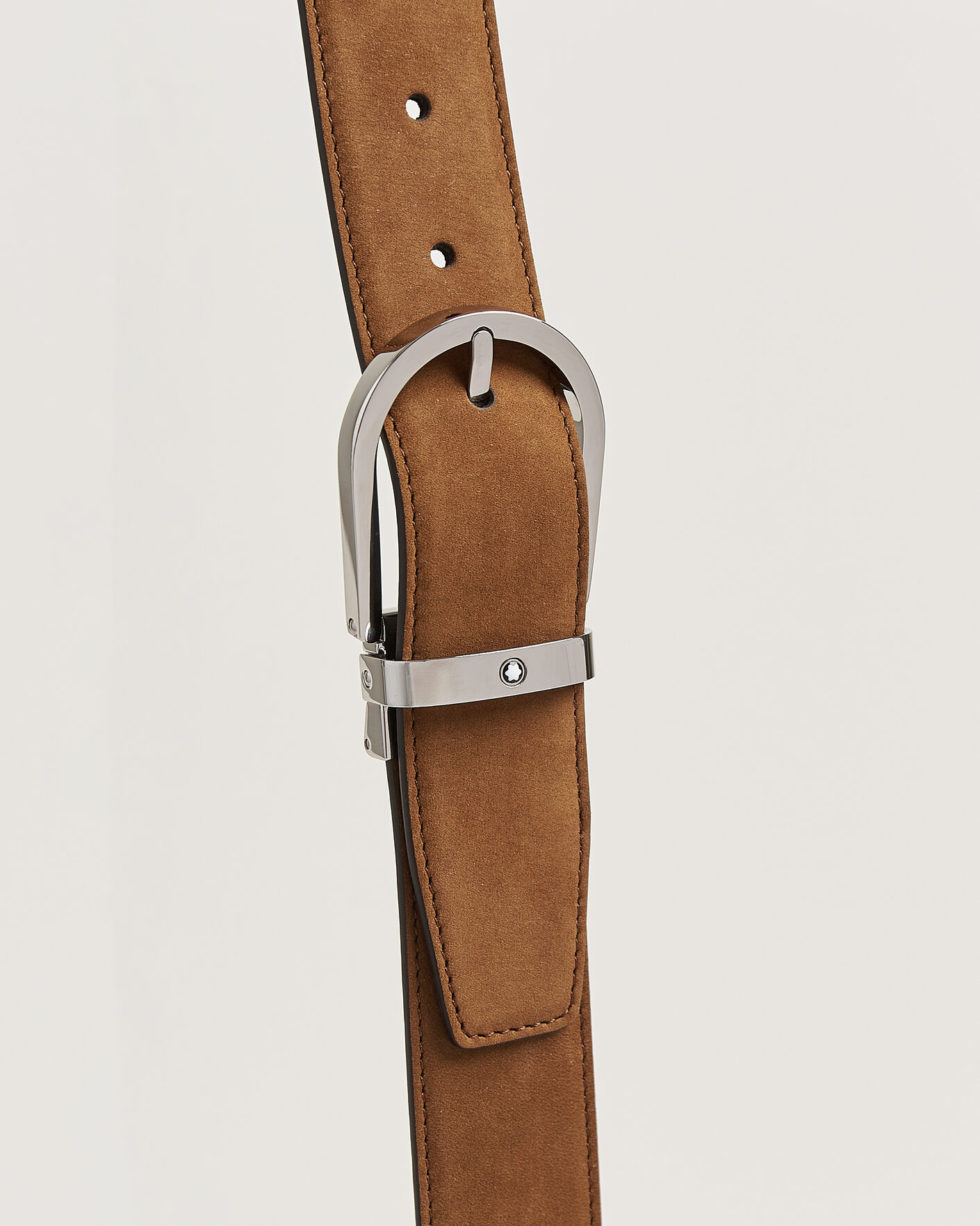 Herre | Belter | Montblanc | 35mm Reversible Suede/Calf Horseshoe Belt Brown/Black