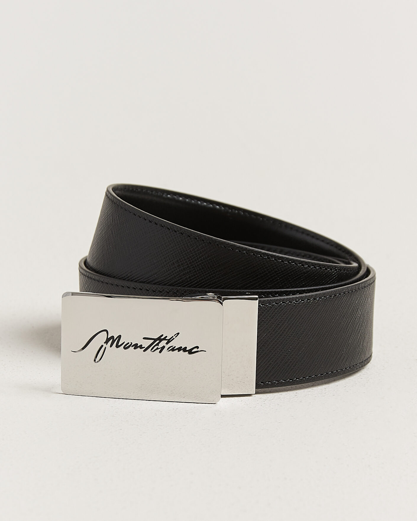 Herre | Nytt i butikken | Montblanc | 35mm Reversible Sartorial/Calf Logo Belt Black