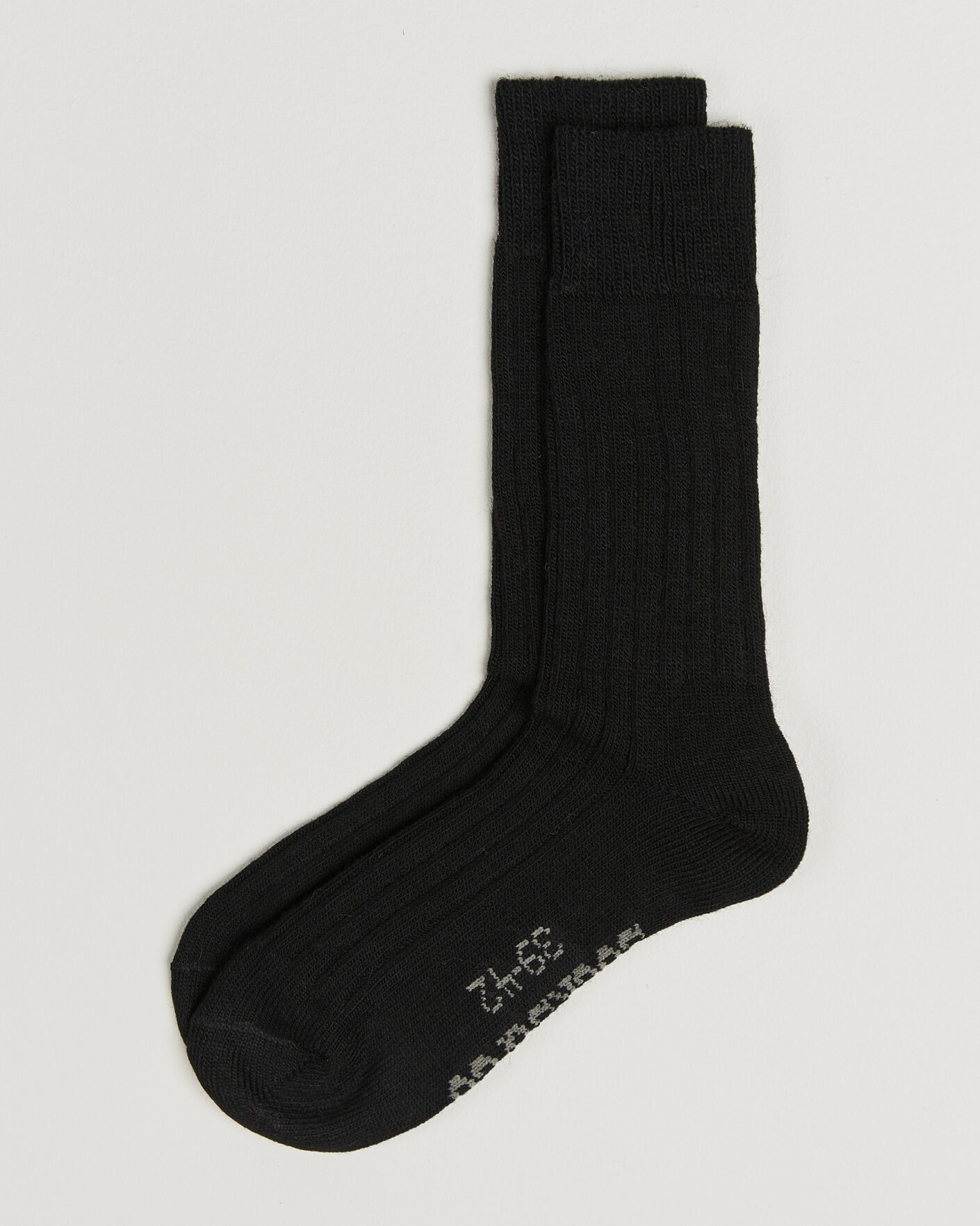 Herre | Undertøy | Alpacasocks & Co | 2-Pack Ribbed Alpacka Wool Socks Black
