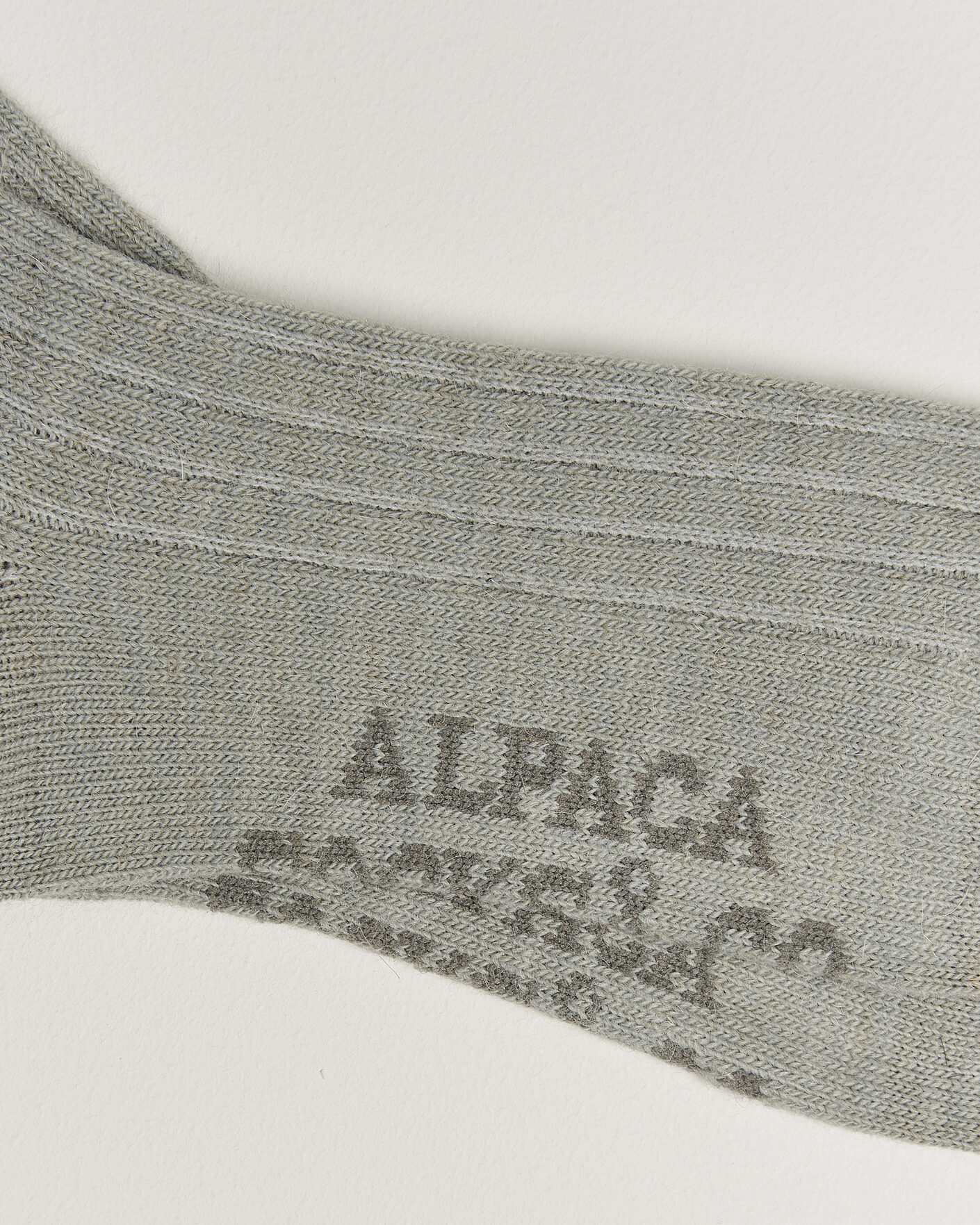 Herre | Undertøy | Alpacasocks & Co | 2-Pack Ribbed Alpacka Wool Socks Light Grey