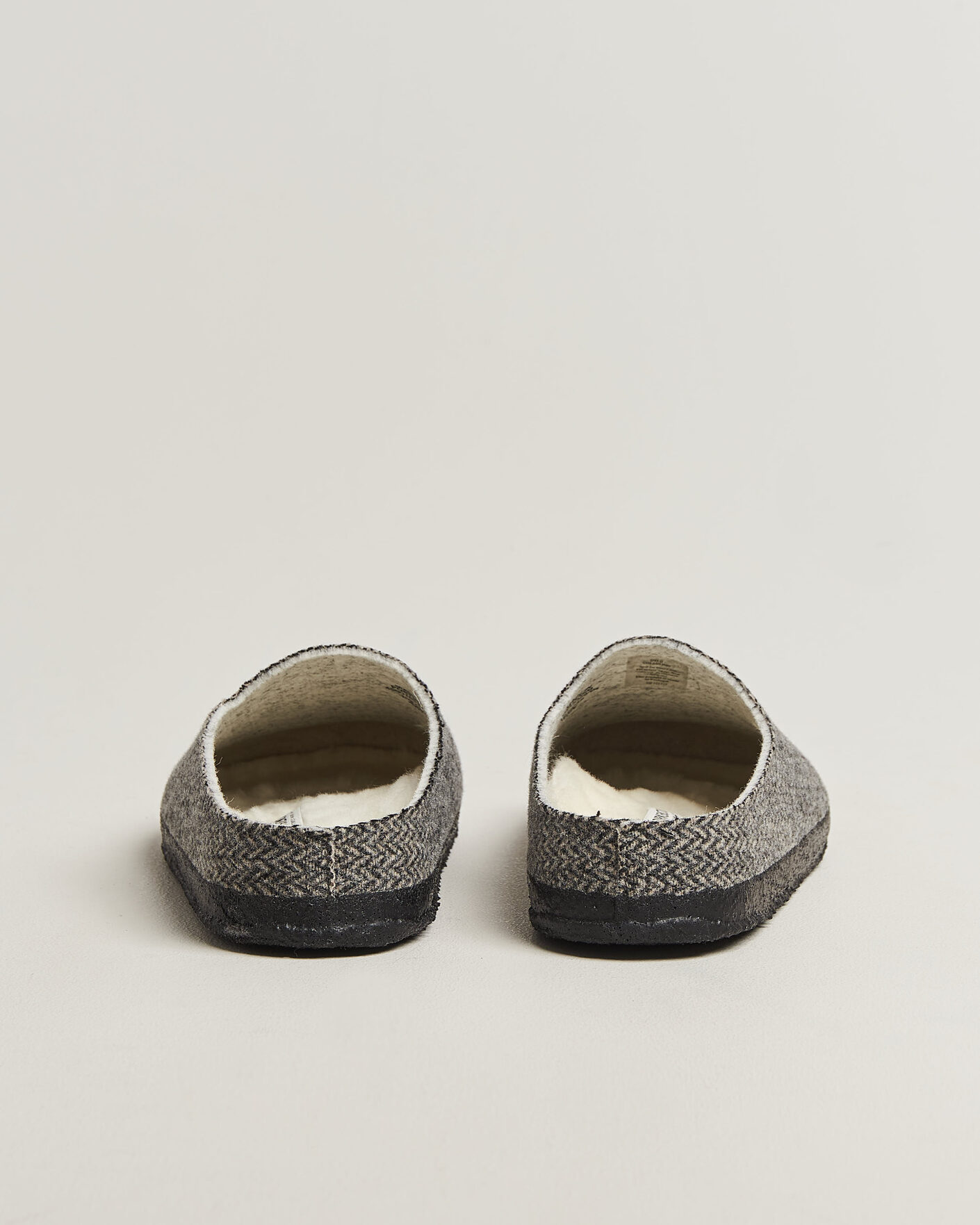 Herre | Sandaler og tøfler | BIRKENSTOCK | Amsterdam Wrapped Dip Shearling Dark Grey Herringbone