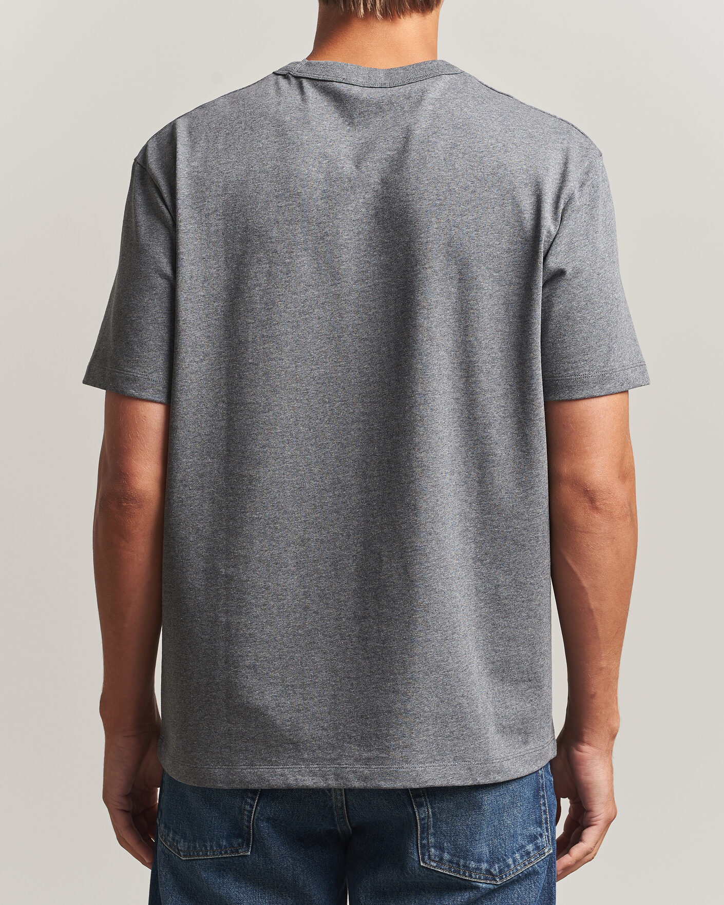 Herre | T-Shirts | A.P.C. | Boxy Fit Petit VPC T-Shirt Heathered Anthracite