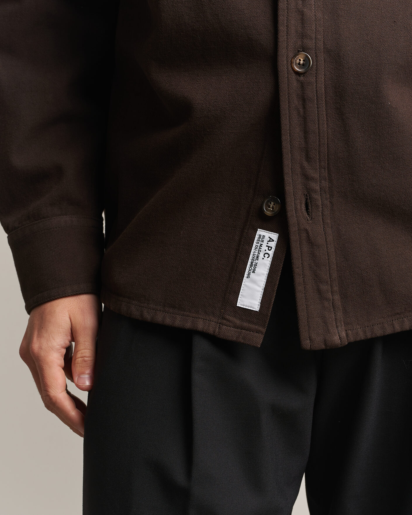 Herre | Skjorter | A.P.C. | Basile Overshirt Chocolate