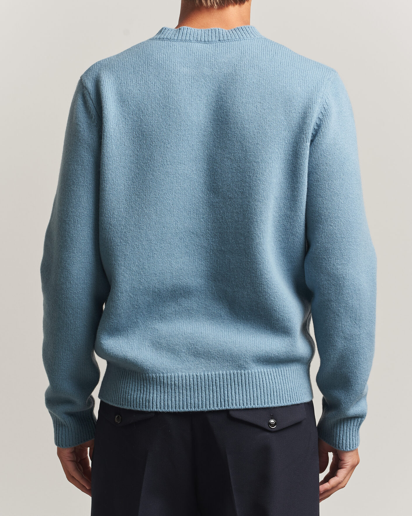 Herre | Gensere | A.P.C. | Edmond Wool Knitted Sweater Light Blue Melange