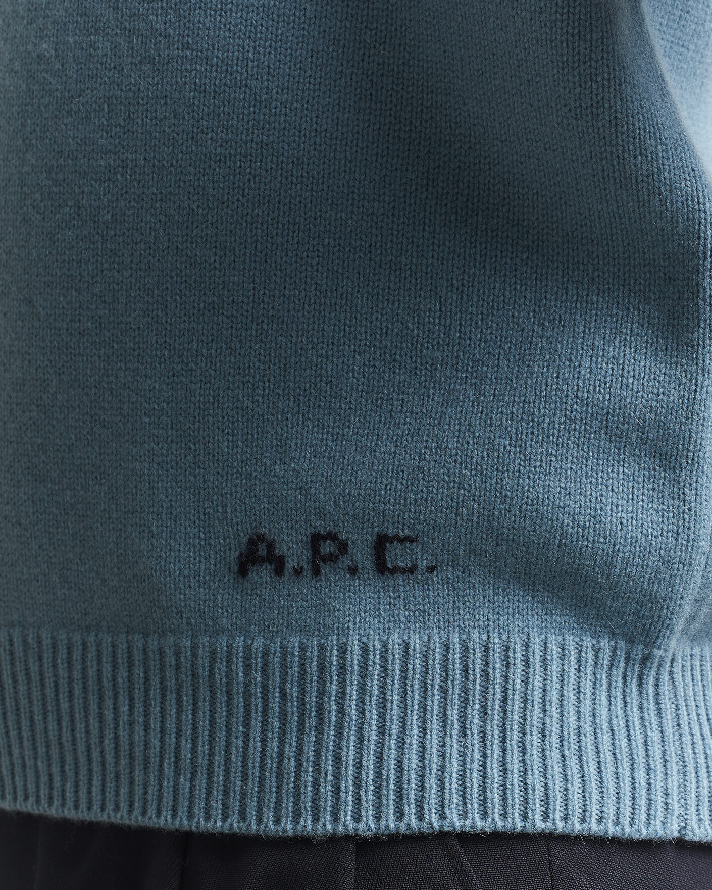 Herre | Gensere | A.P.C. | Edmond Wool Knitted Sweater Light Blue Melange
