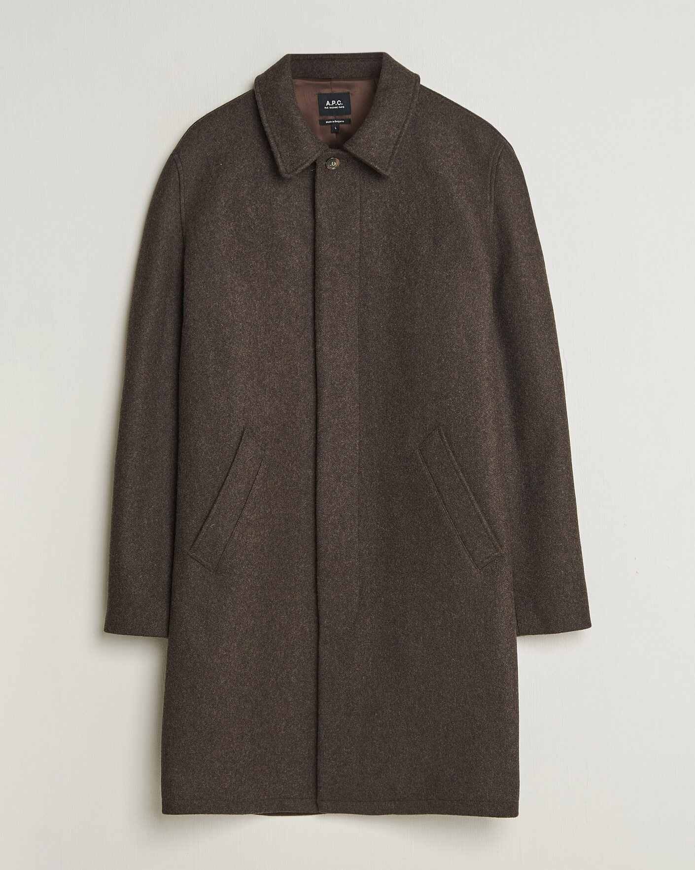 Herre | Jakker | A.P.C. | Auster Wool Coat Maroon Melange