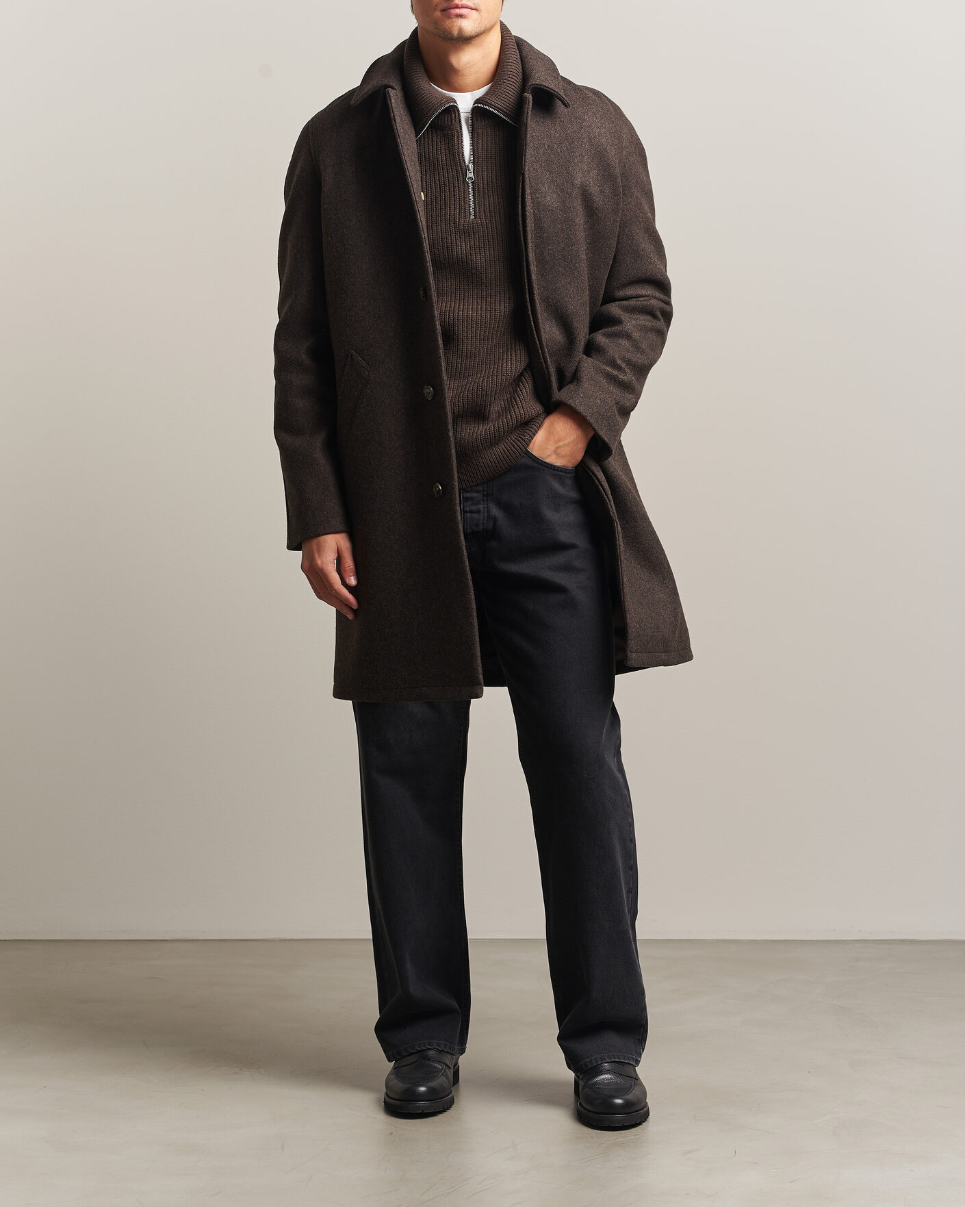 Herre | Jakker | A.P.C. | Auster Wool Coat Maroon Melange