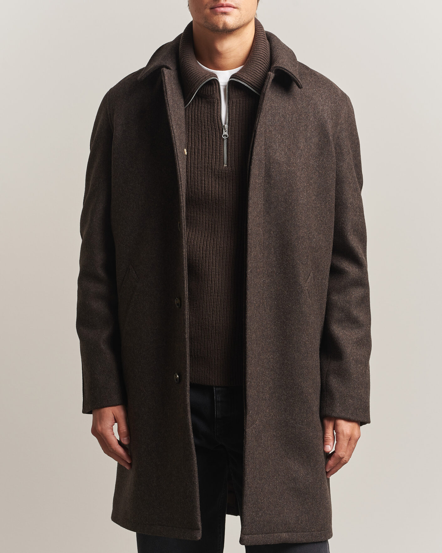 Herre | Jakker | A.P.C. | Auster Wool Coat Maroon Melange
