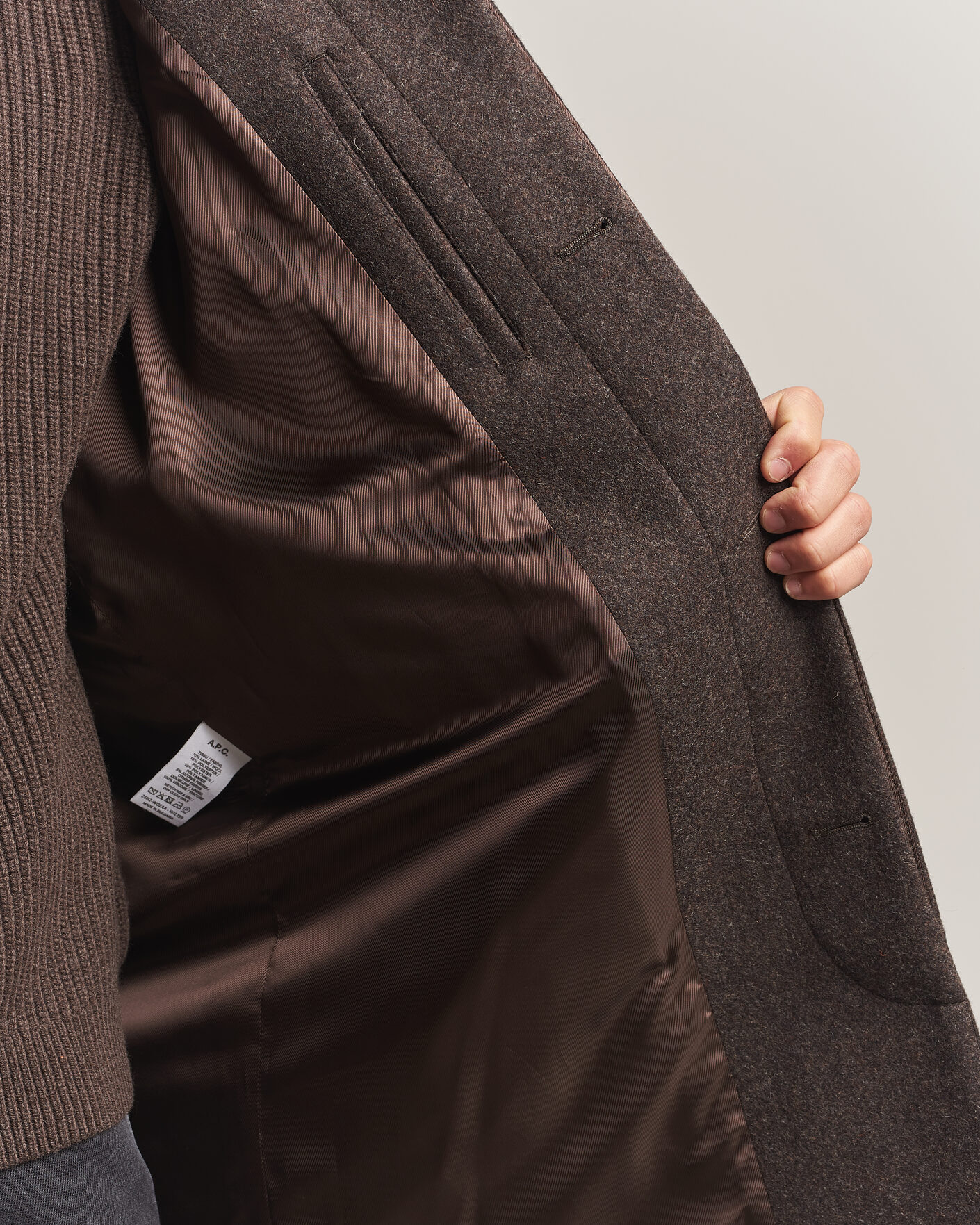 Herre | Jakker | A.P.C. | Auster Wool Coat Maroon Melange