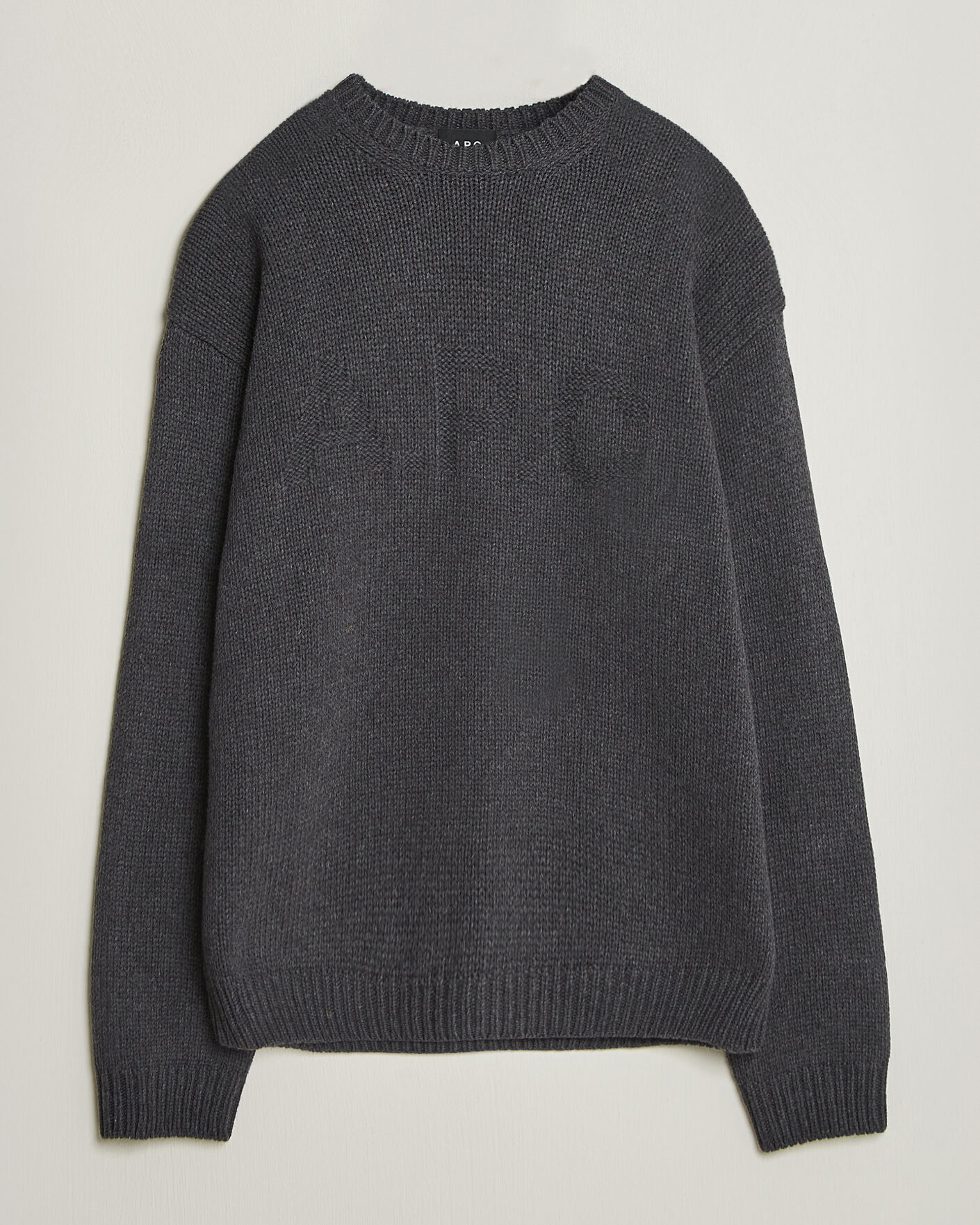 Herre | Gensere | A.P.C. | George Wool Knitted Sweater Anthracite Melange
