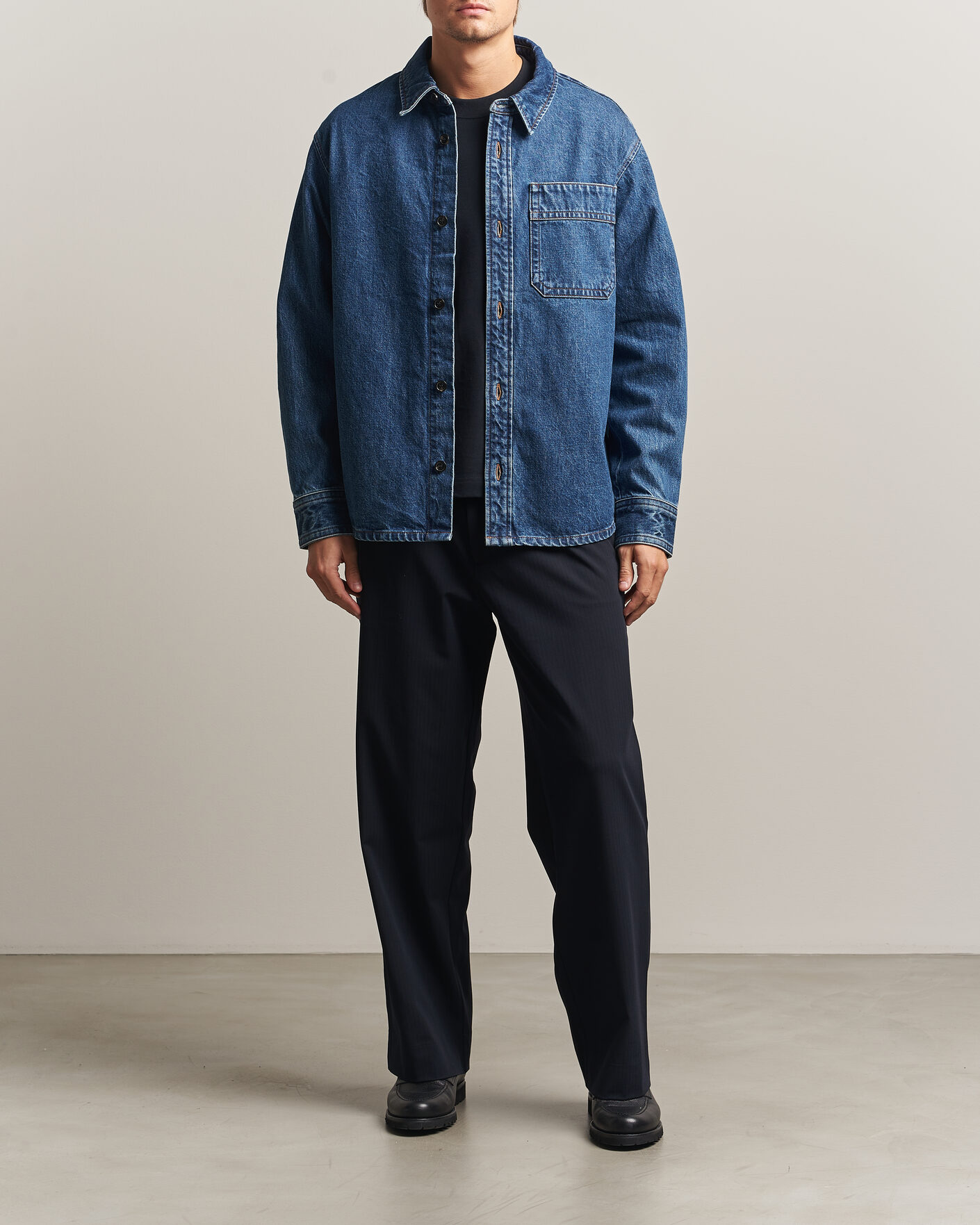 Herre | Skjorter | A.P.C. | Basile Denim Overshirt Washed Indigo