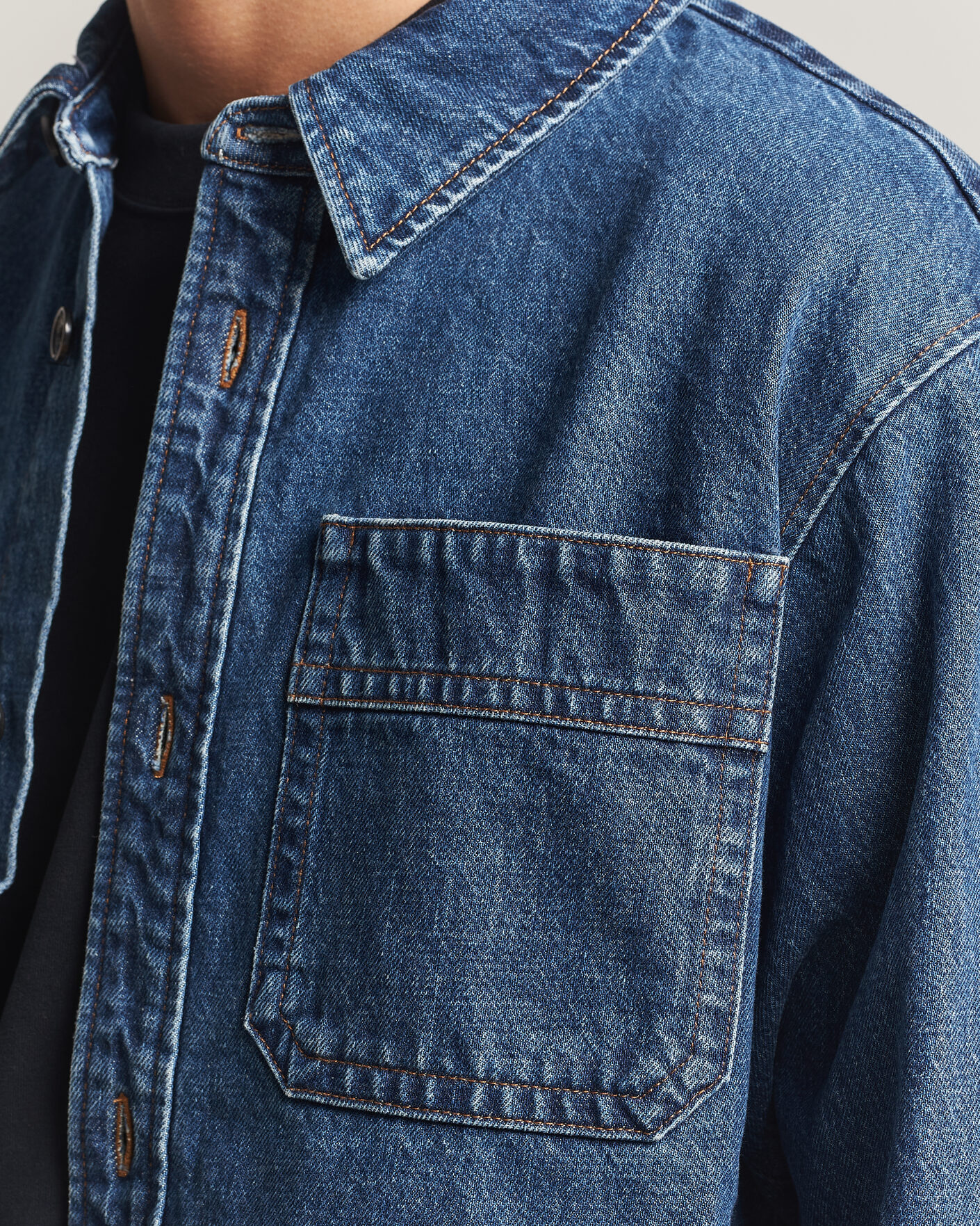 Herre | Skjorter | A.P.C. | Basile Denim Overshirt Washed Indigo