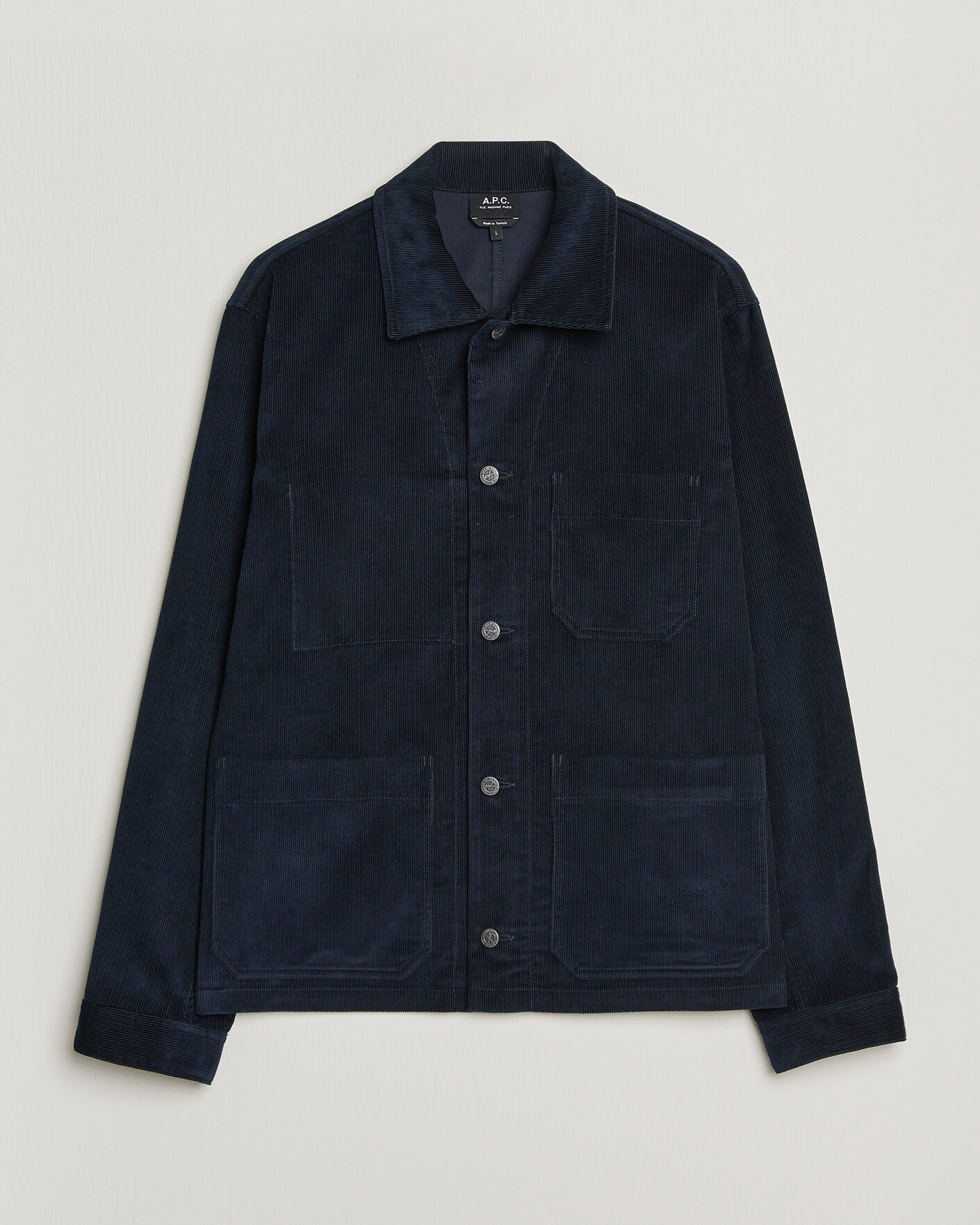 Herre | Skjorter | A.P.C. | New Rodney Corduroy Overshirt Dark Navy