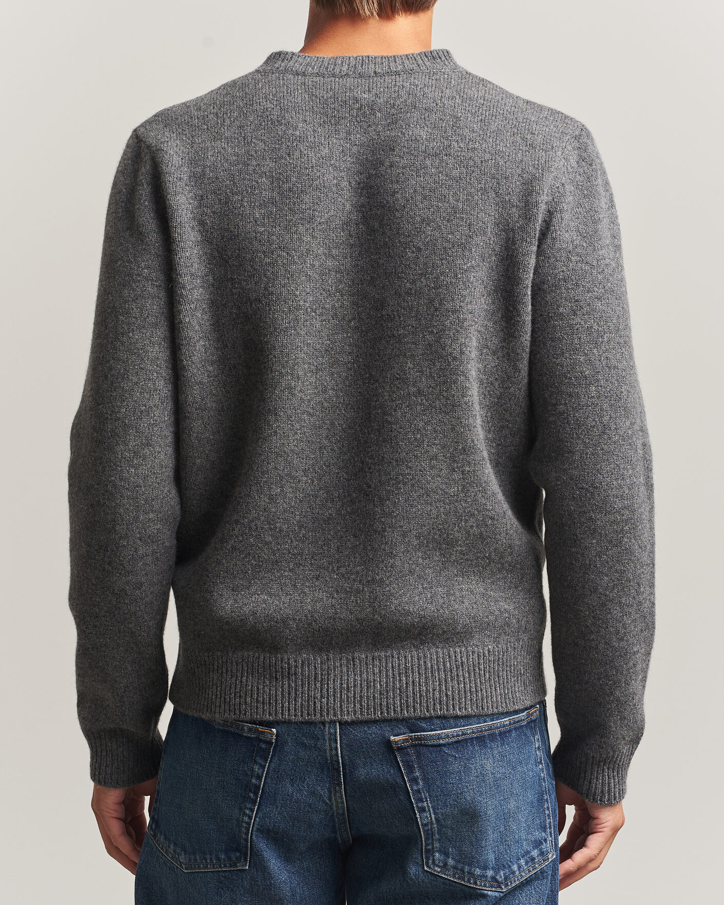 Herre | Gensere | A.P.C. | Edmond Wool Knitted Sweater Anthracite Melange