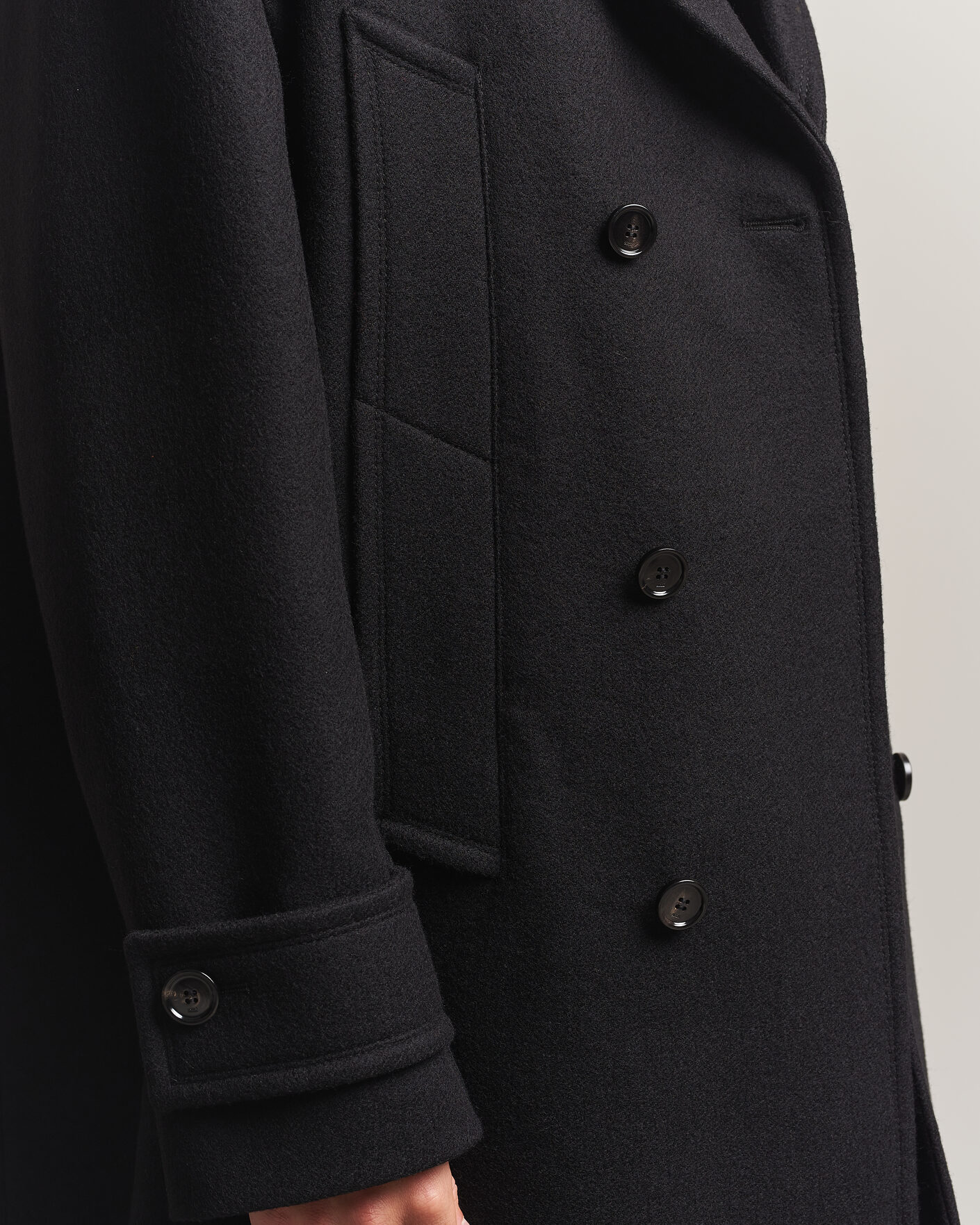 Herre | Jakker | AMI | Wool Peacoat Black