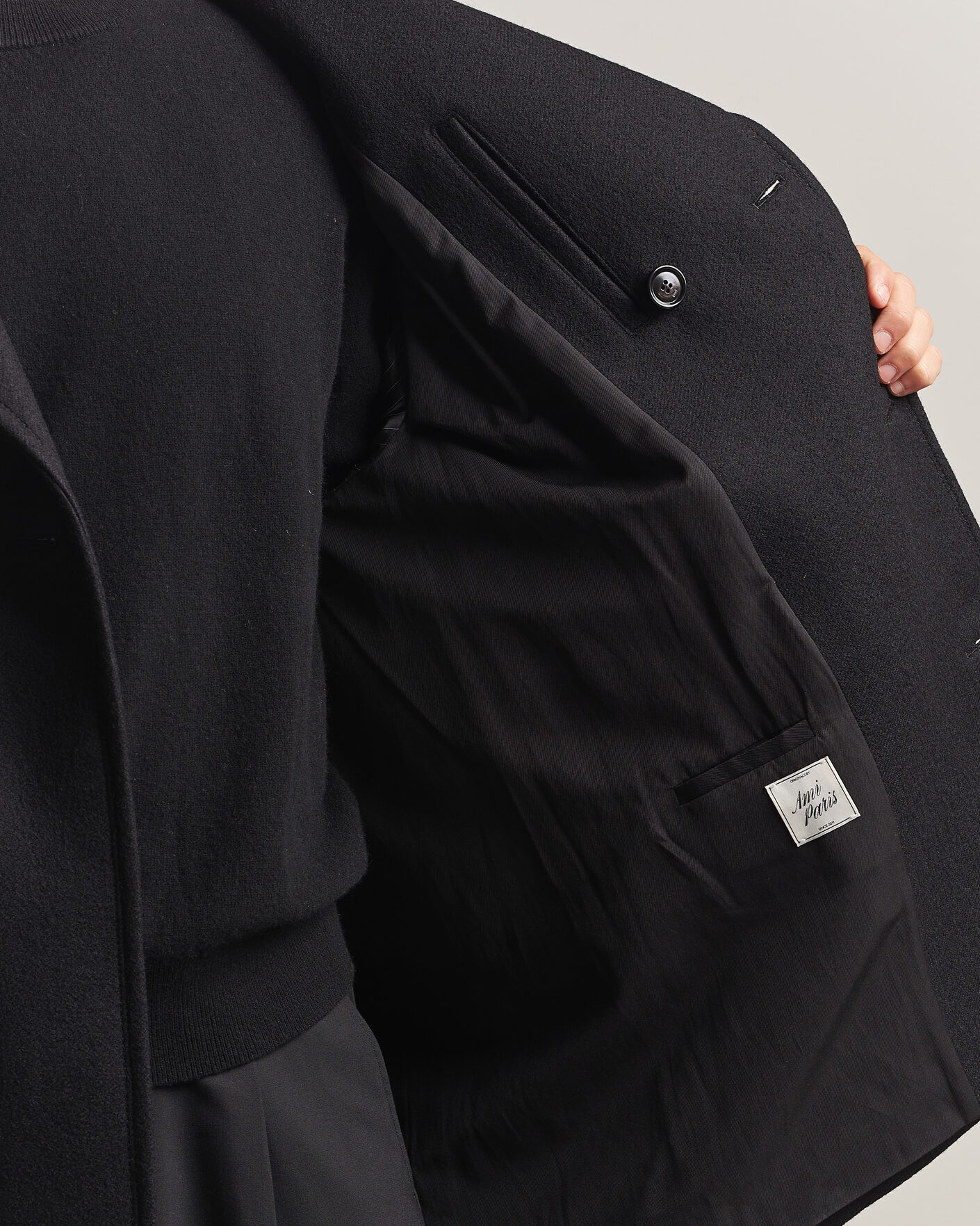 Herre | Jakker | AMI | Wool Peacoat Black