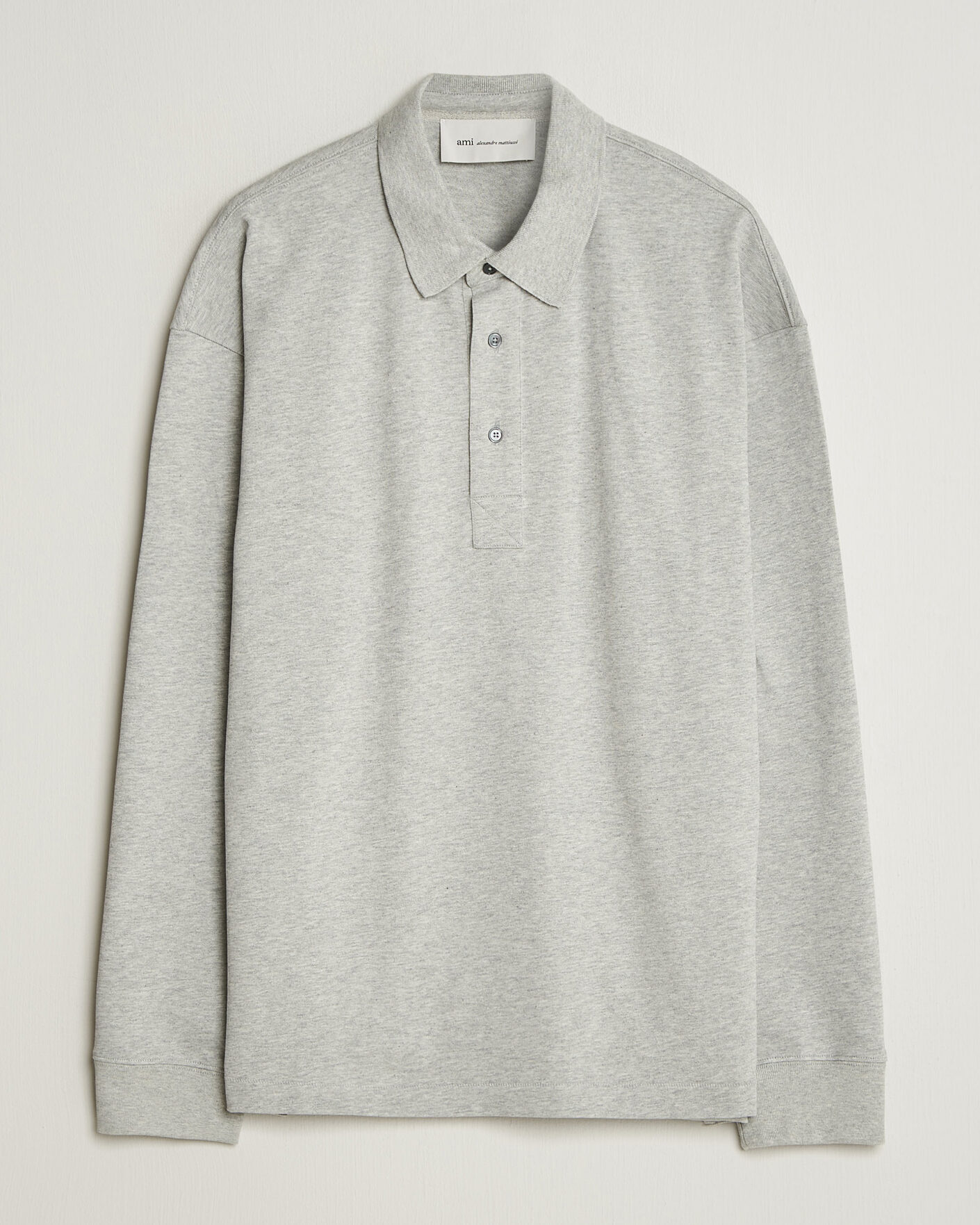 Herre | Gensere | AMI | Heritage Logo Rugger Light Grey Melange