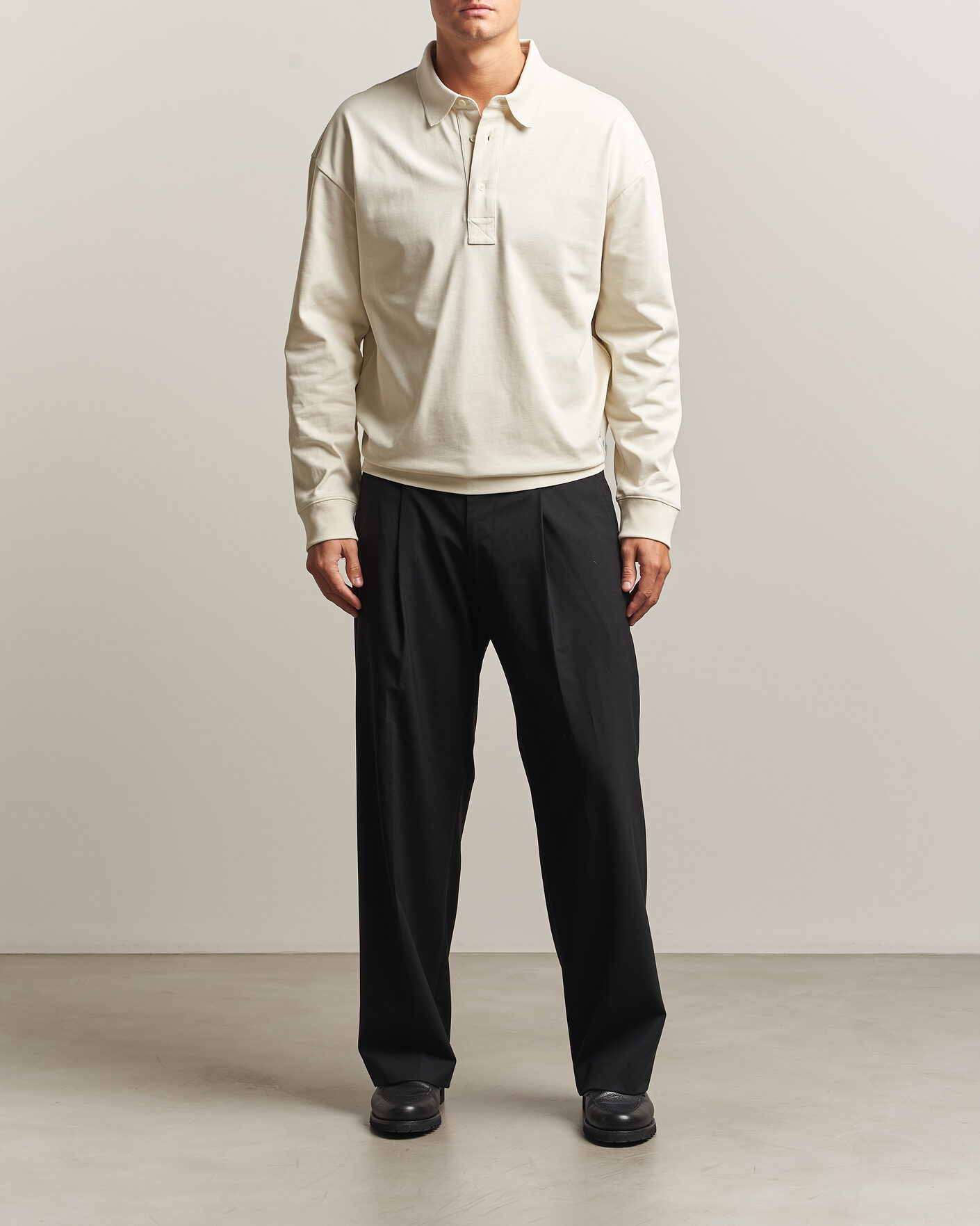 Herre | Gensere | AMI | Heritage Logo Rugger Ivory
