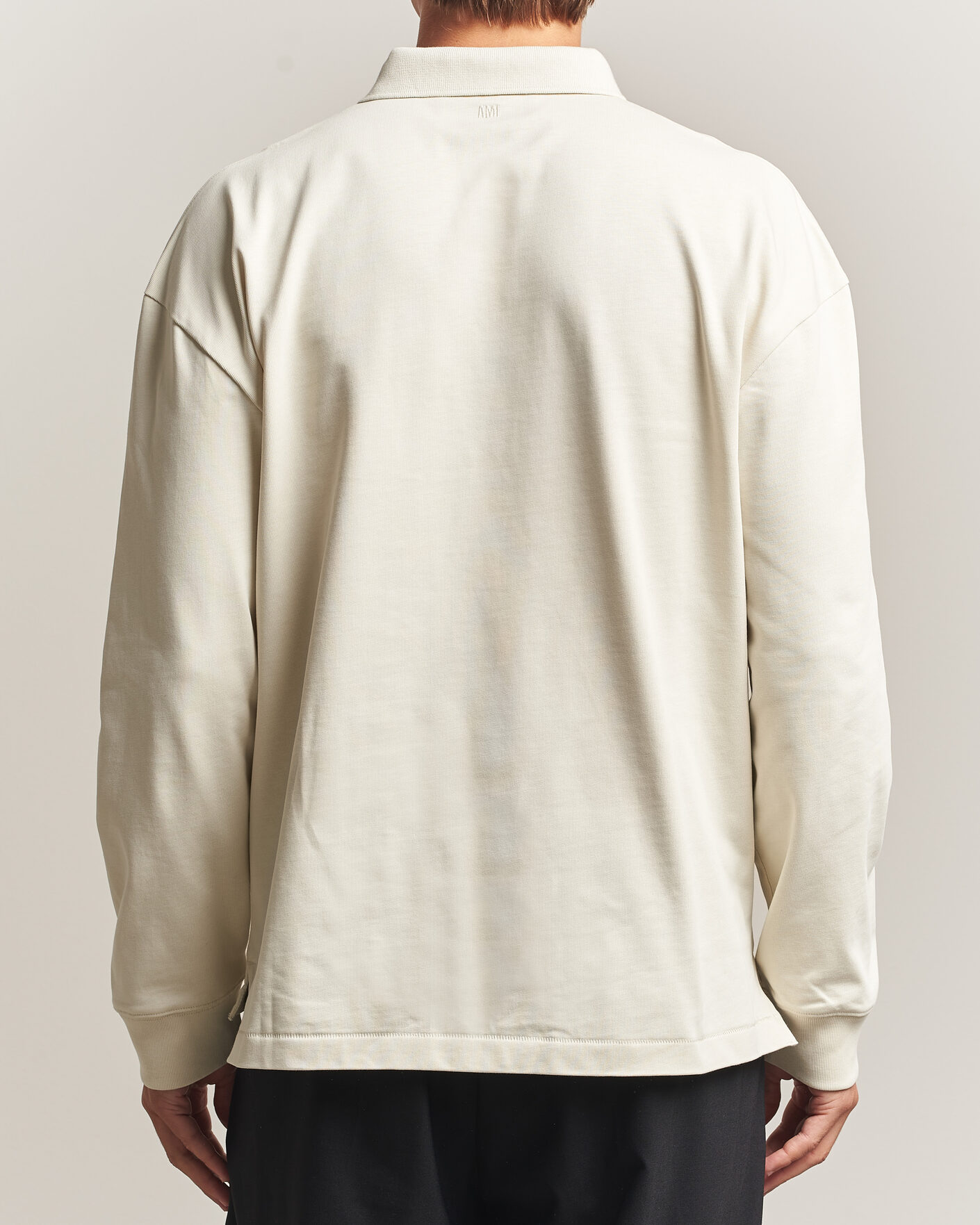 Herre | Gensere | AMI | Heritage Logo Rugger Ivory