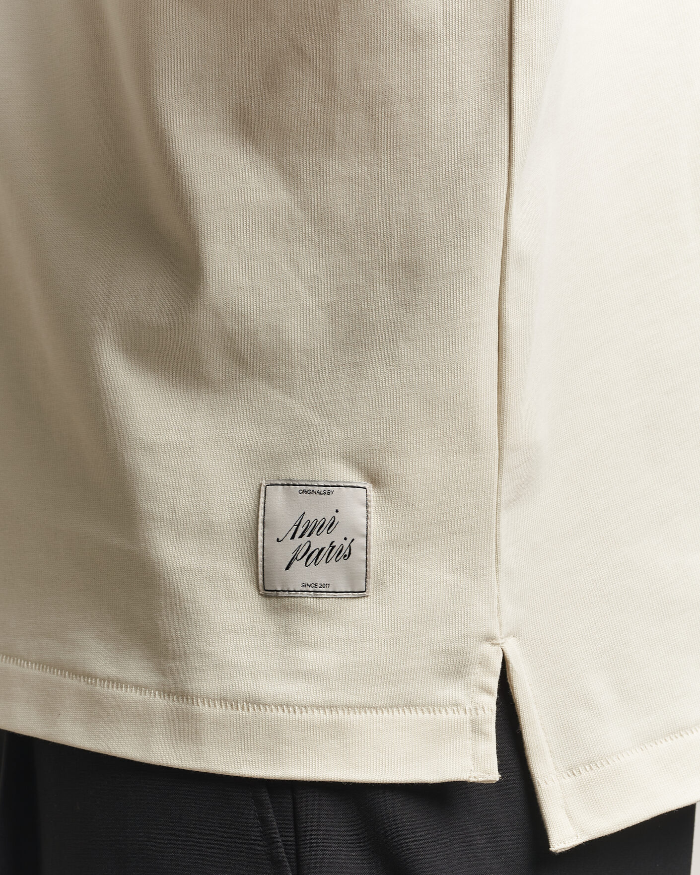 Herre | Gensere | AMI | Heritage Logo Rugger Ivory