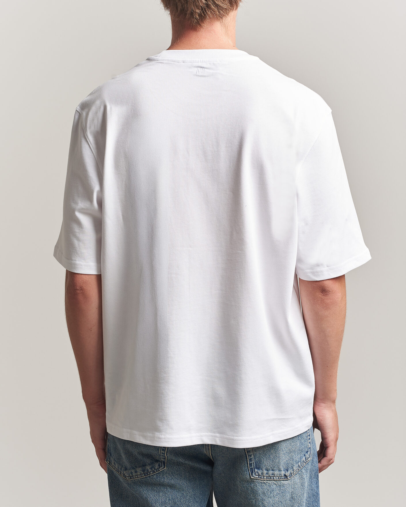 Herre | T-Shirts | AMI | Tulip Logo T-Shirt White