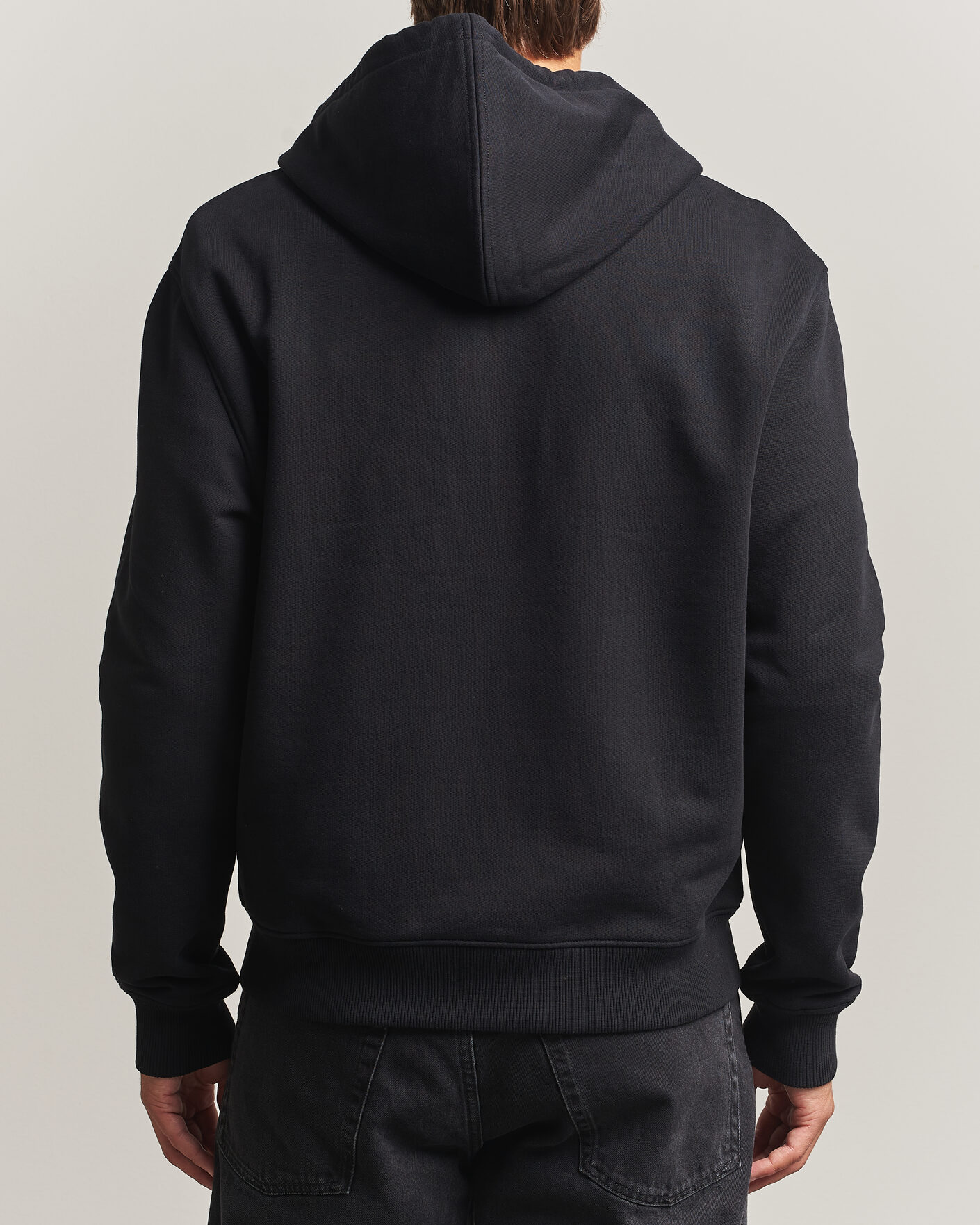 Herre | Gensere | AMI | Contrasted Heart Logo Full Zip Hoodie Black