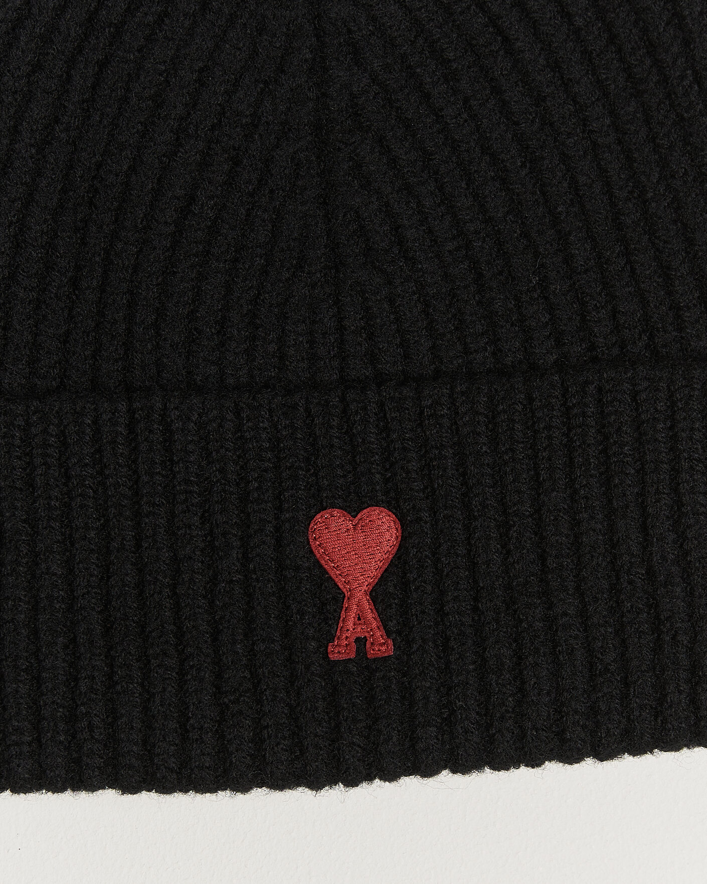 Herre | Luer | AMI | Heart Logo Beanie Black
