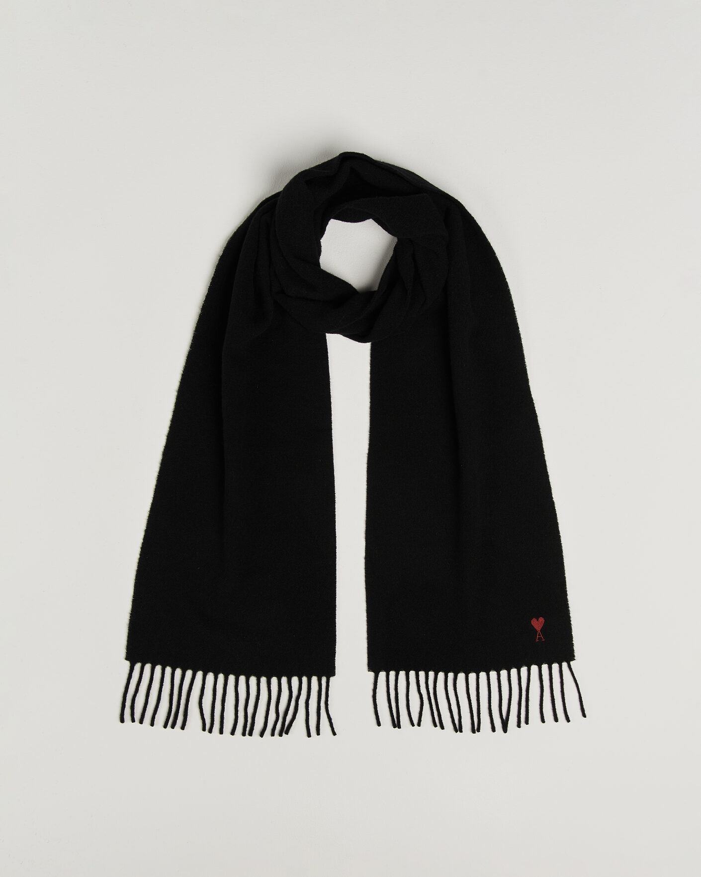 Herre | Skjerf | AMI | Heart Logo Scarf Black