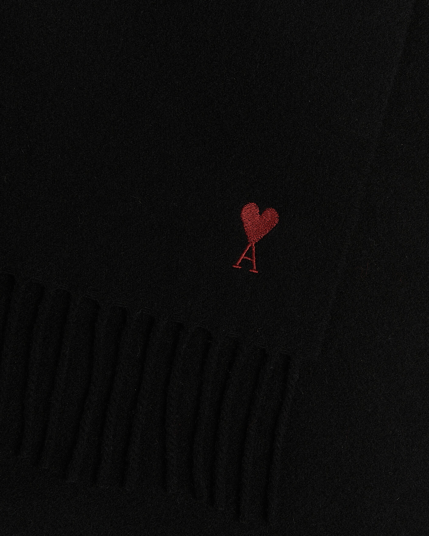 Herre | Skjerf | AMI | Heart Logo Scarf Black