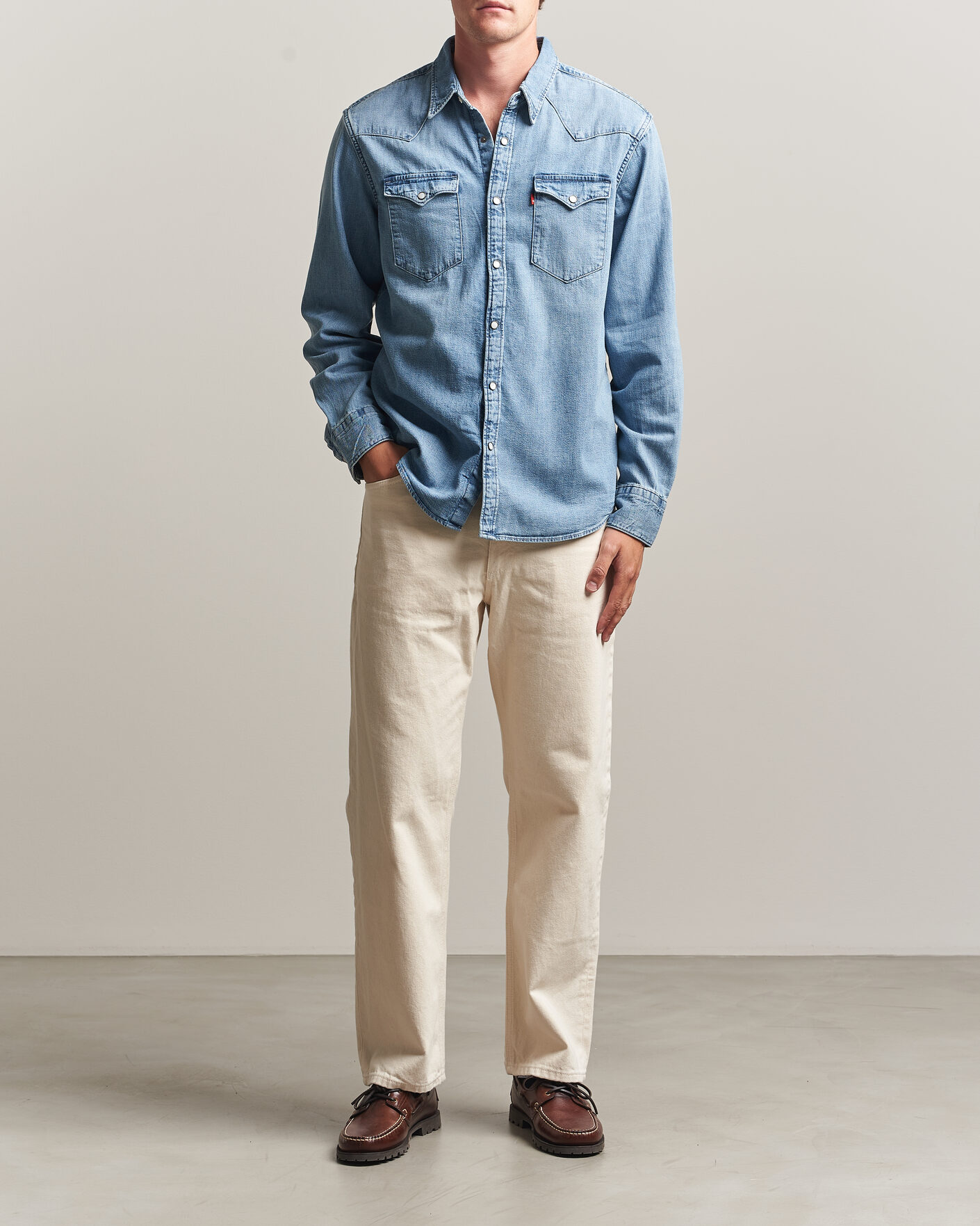 Herre | Skjorter | Levi's | Barstow Western Standard Shirt Blue Sky Mountain Light