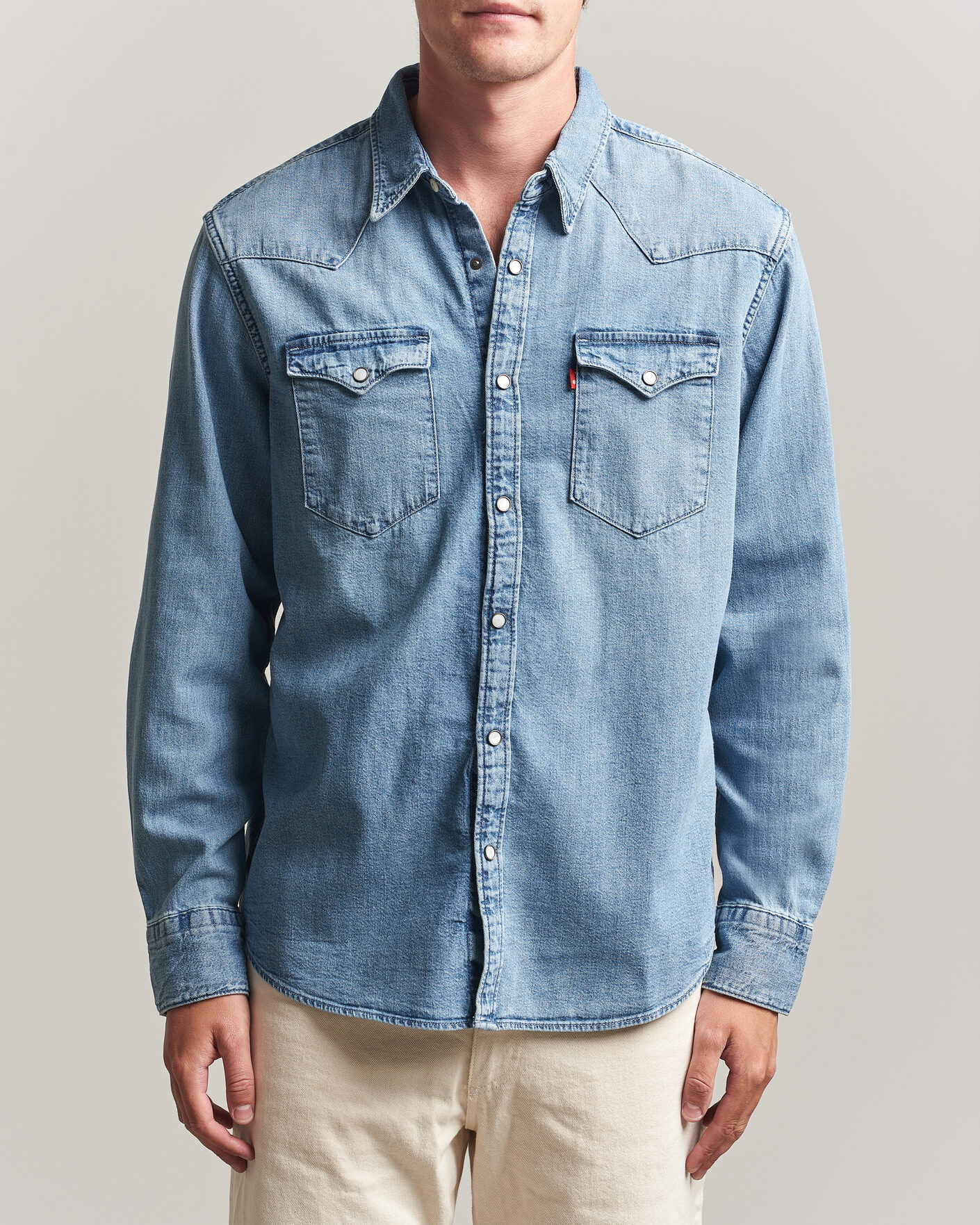 Herre | Skjorter | Levi's | Barstow Western Standard Shirt Blue Sky Mountain Light