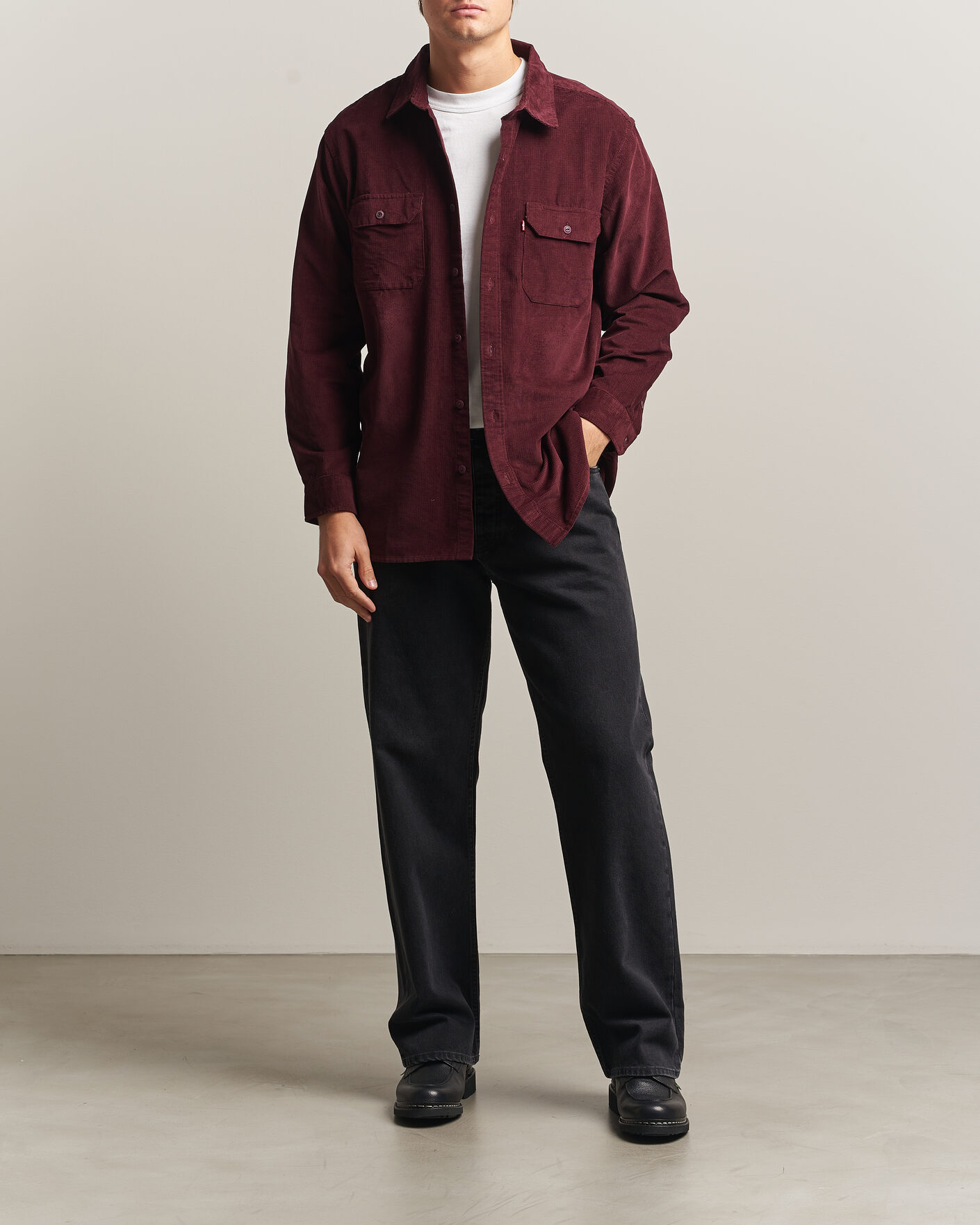 Herre | Skjorter | Levi's | Jackson Corduroy Worker Shirt Vineyard Wine