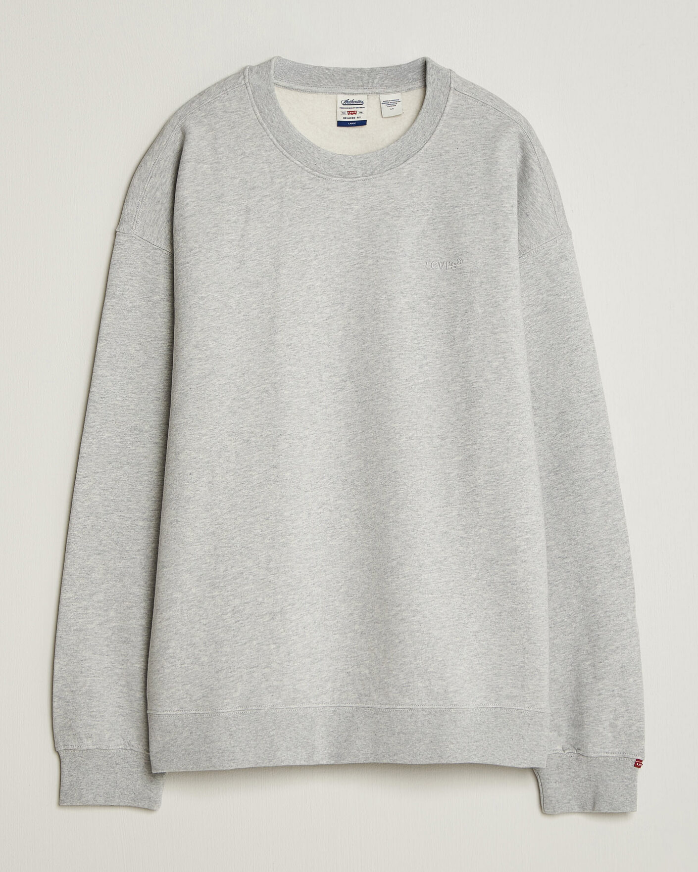 Herre | Gensere | Levi's | Authentic Crew Neck Sweatshirt Light Grey Heather