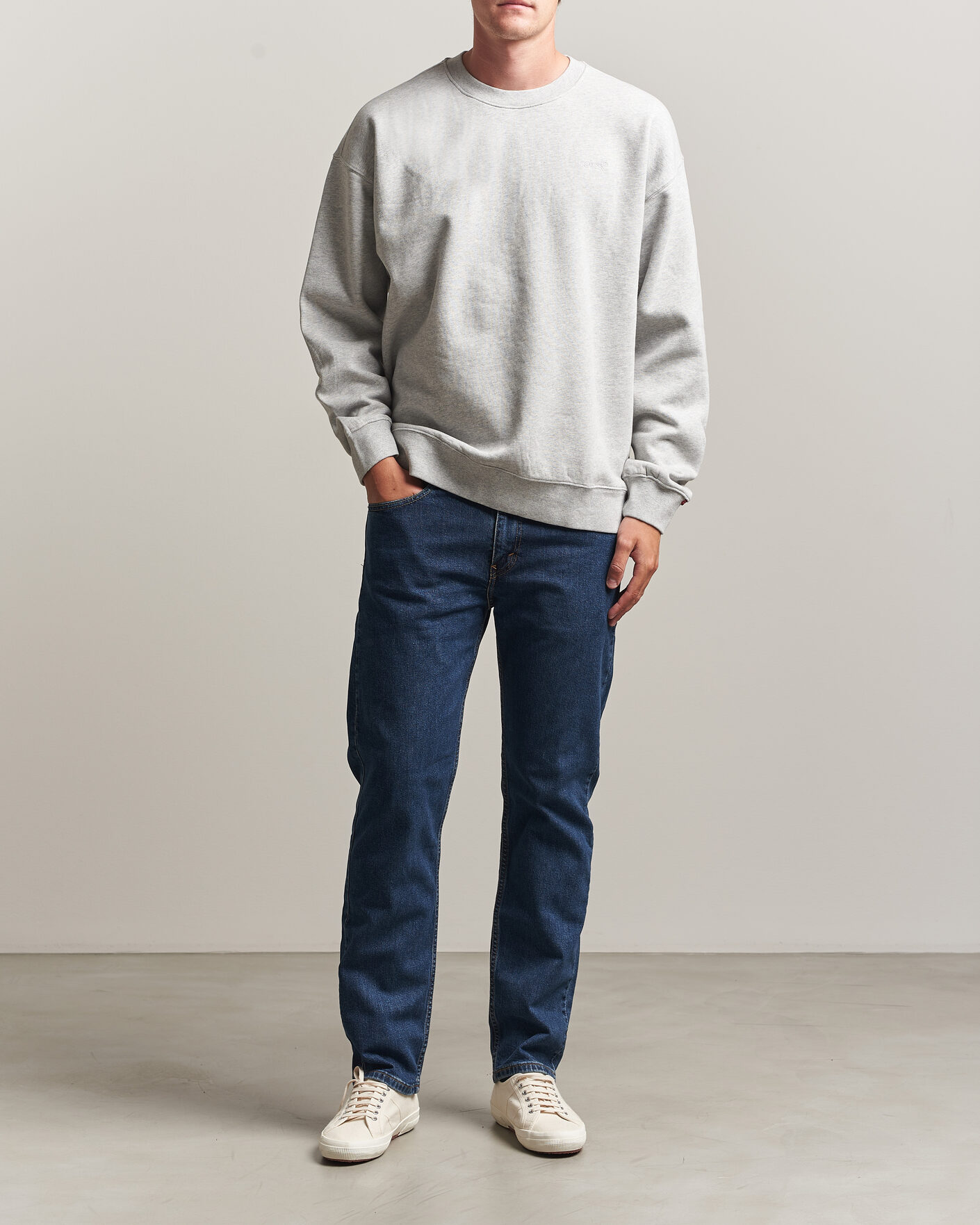 Herre | Gensere | Levi's | Authentic Crew Neck Sweatshirt Light Grey Heather