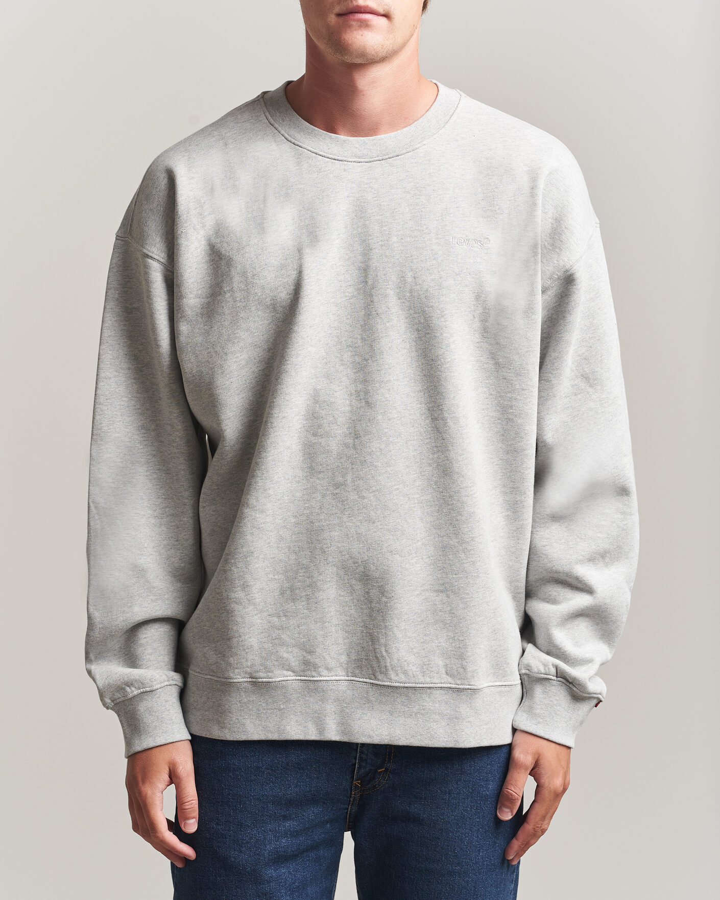 Herre | Gensere | Levi's | Authentic Crew Neck Sweatshirt Light Grey Heather