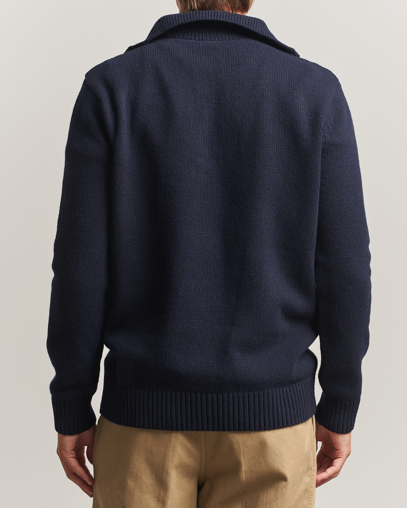 Herre | Gensere | Armor-lux | Wool Knitted Half Zip Navy