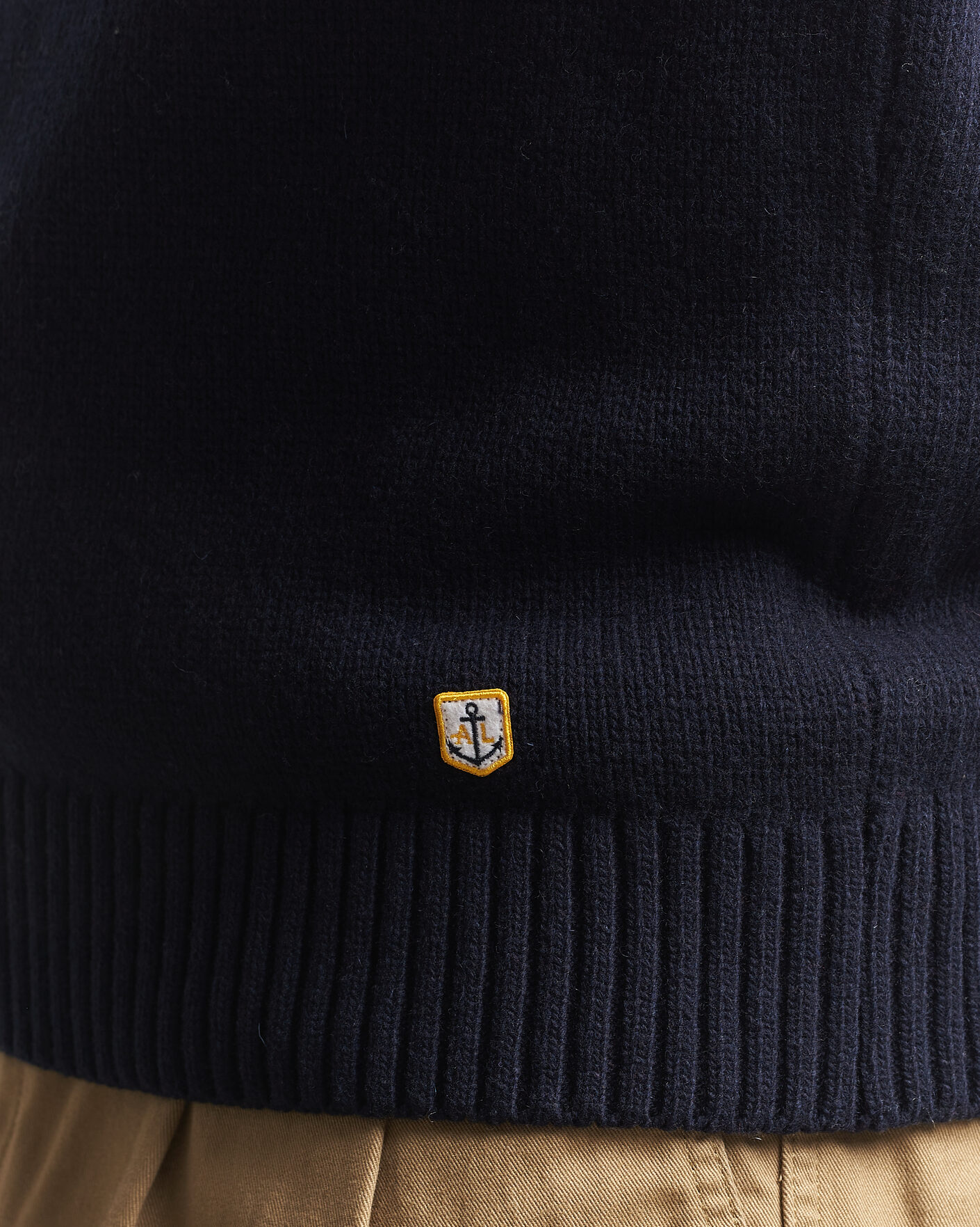 Herre | Gensere | Armor-lux | Wool Knitted Half Zip Navy