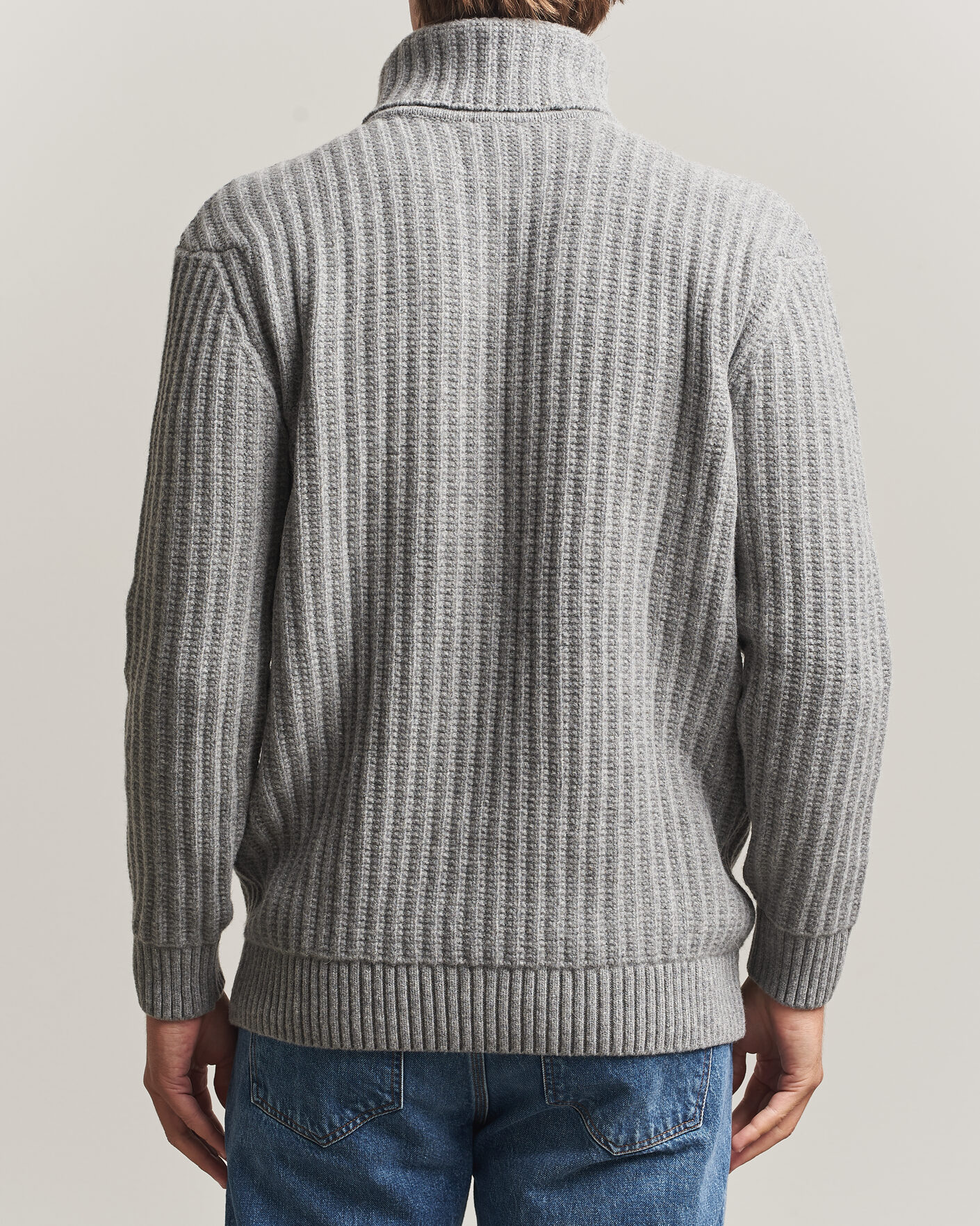 Herre | Gensere | Armor-lux | Wool Knitted Rollneck Slate