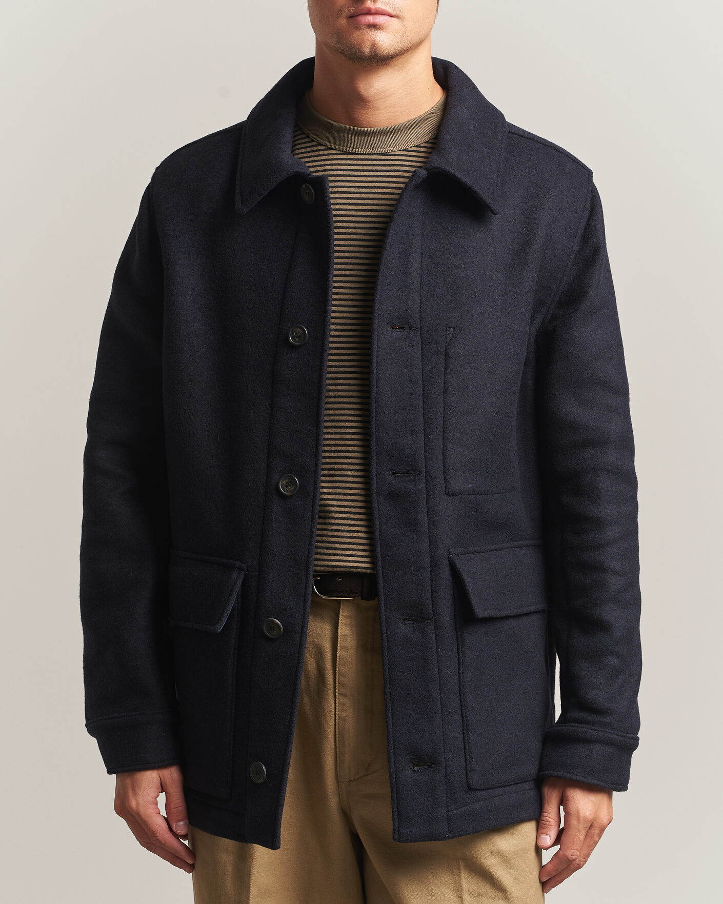 Herre | Jakker | Armor-lux | Wool Shirt Jacket Rich Navy